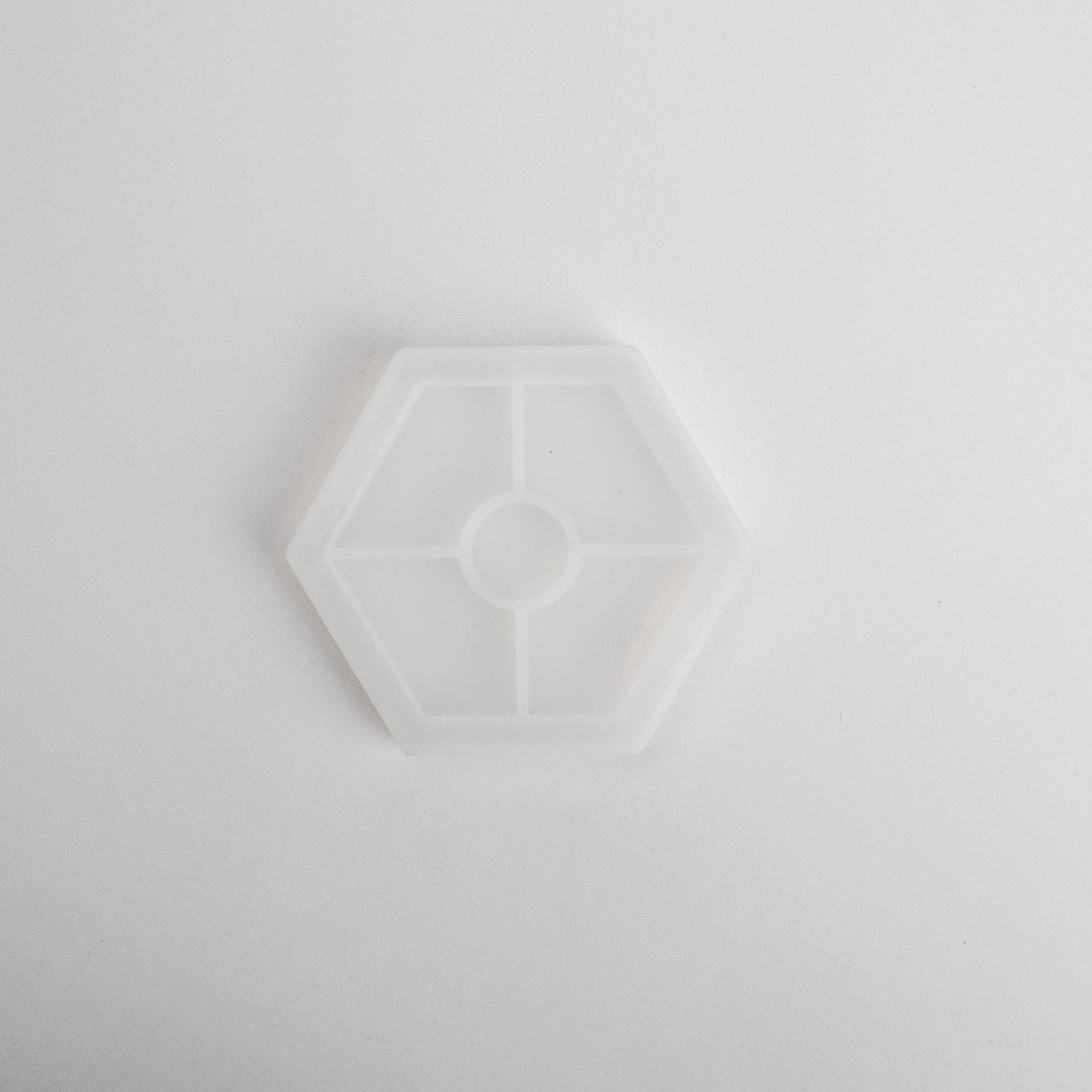 Silicone Mould Coaster Hexagon 4 Inch X D10mm 1pc