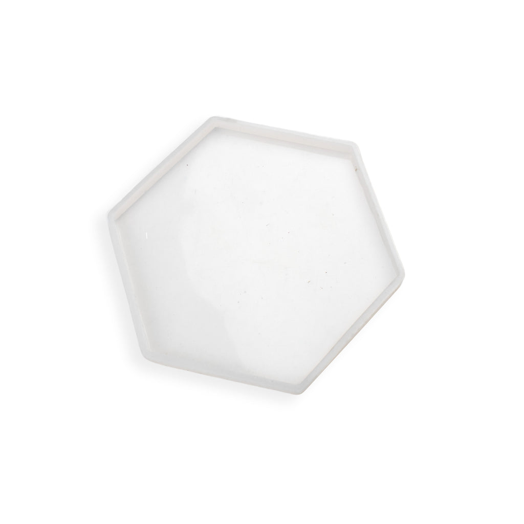Silicone Mould Hexagon Coaster 4 Inch X D8mm 1pc