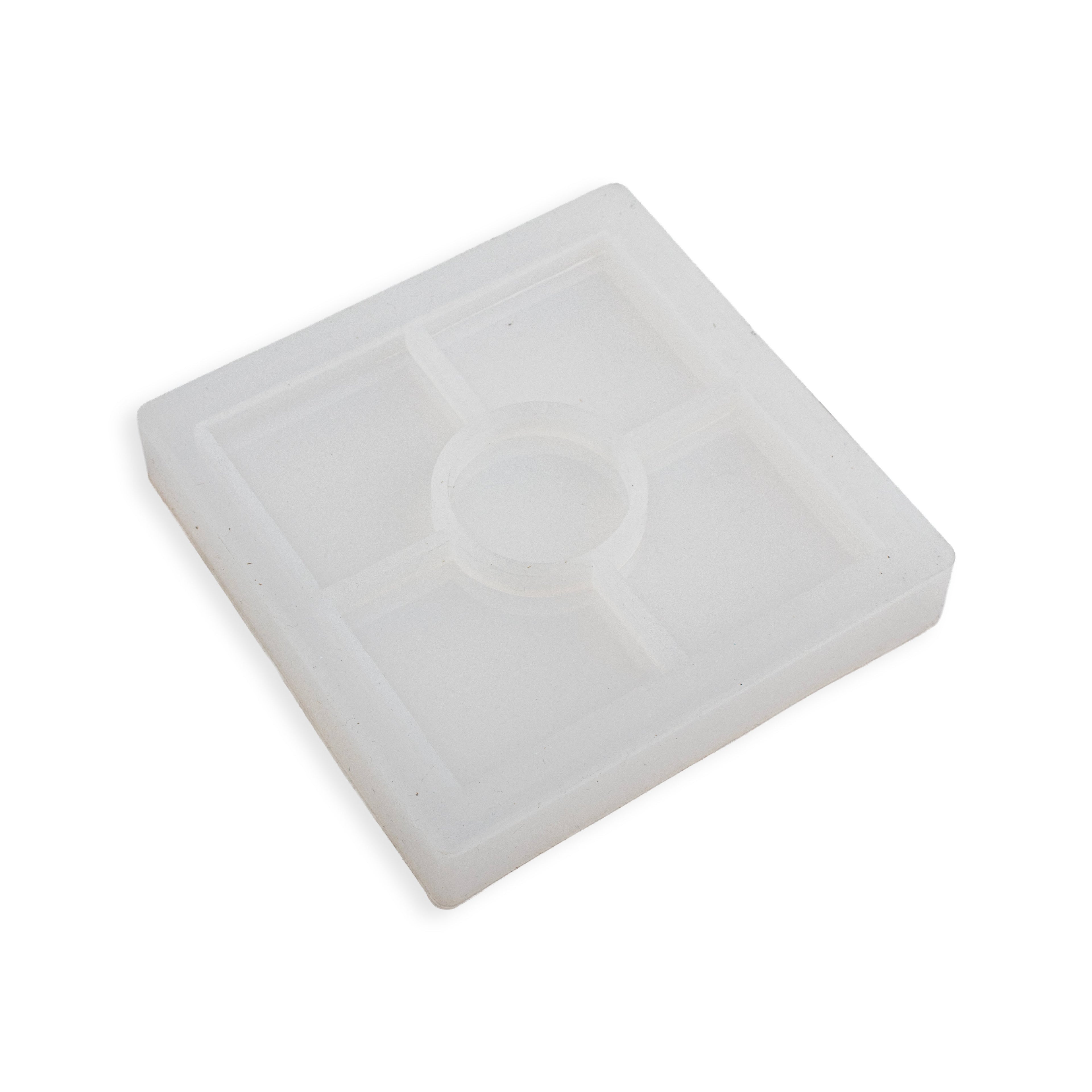 Silicone Mould Square with compartments 4 Inch X D10mm 1pc