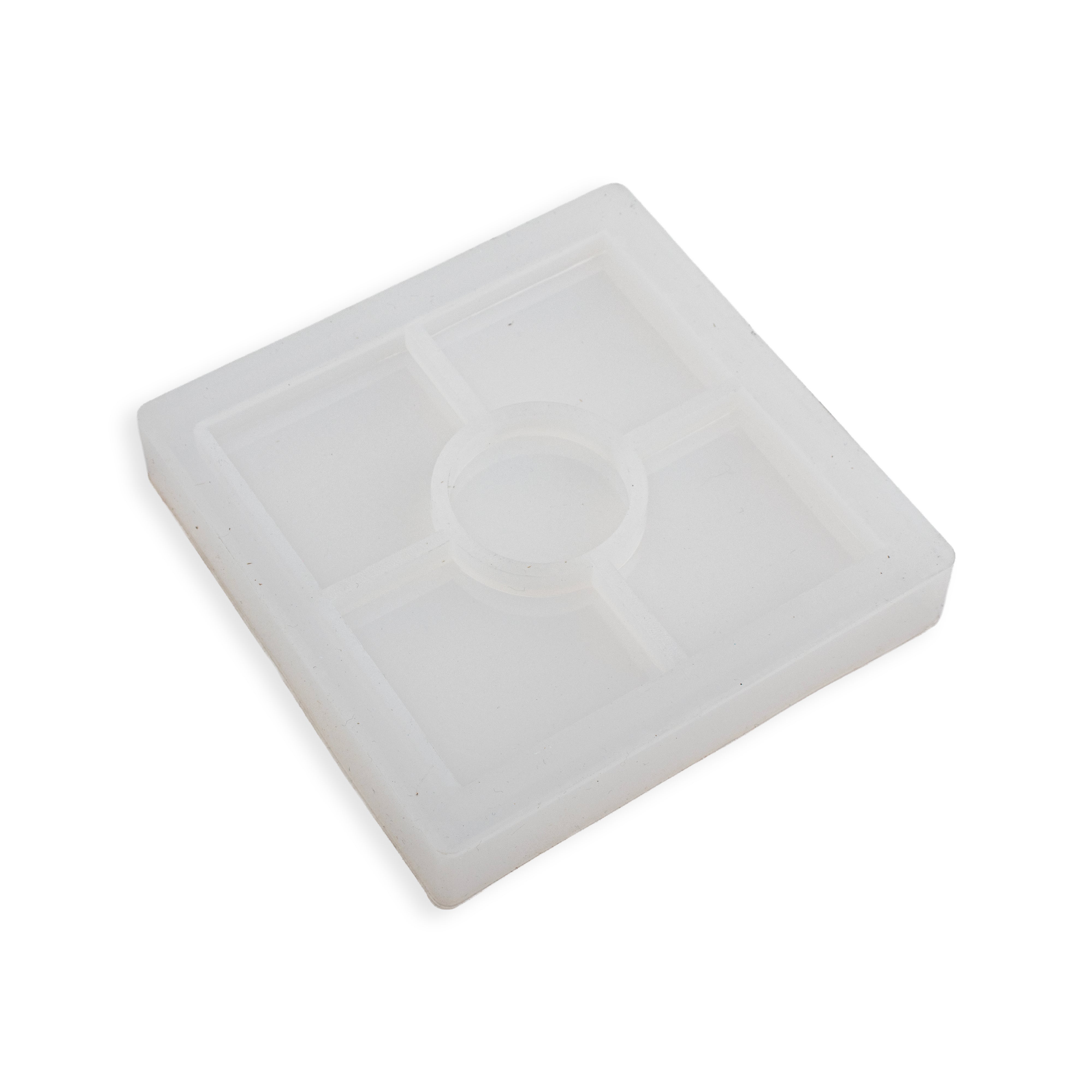Silicone Mould Square with compartments 4 Inch X D10mm 1pc