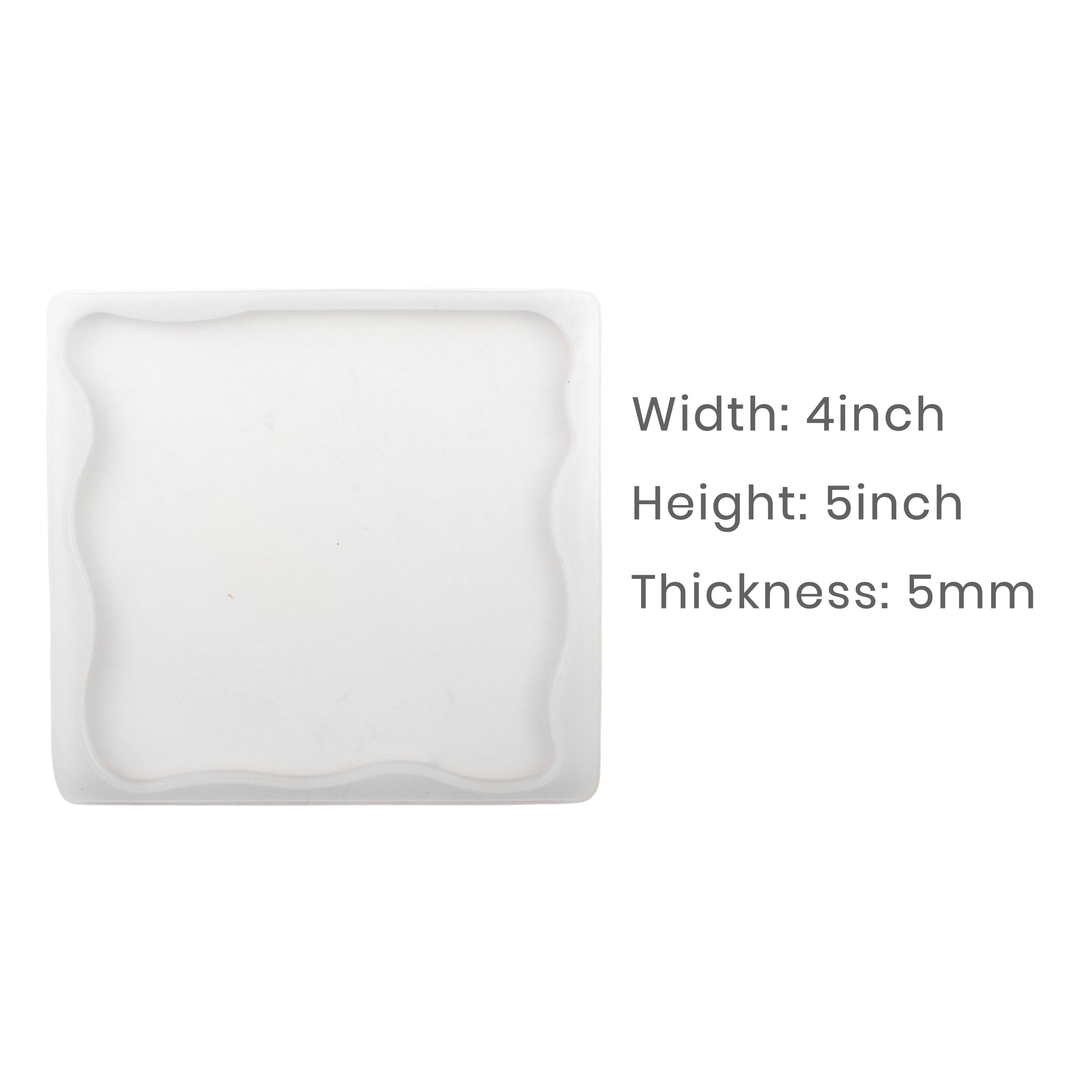 Silicone Mould Square Zigzag 4 Inch X D5mm 1pc