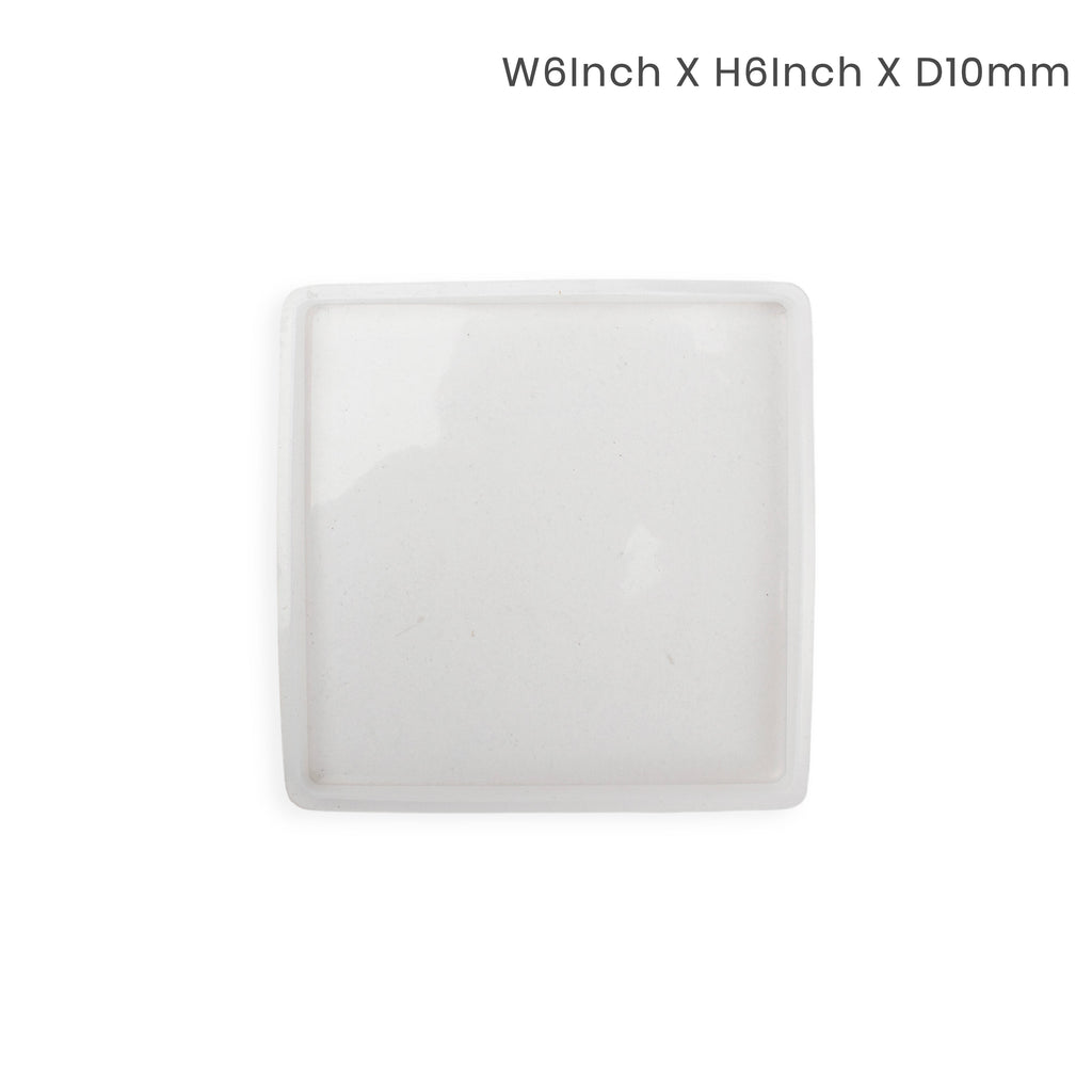 Silicone Mould Square Plain 6 X 6Inch X D10mm 1pc