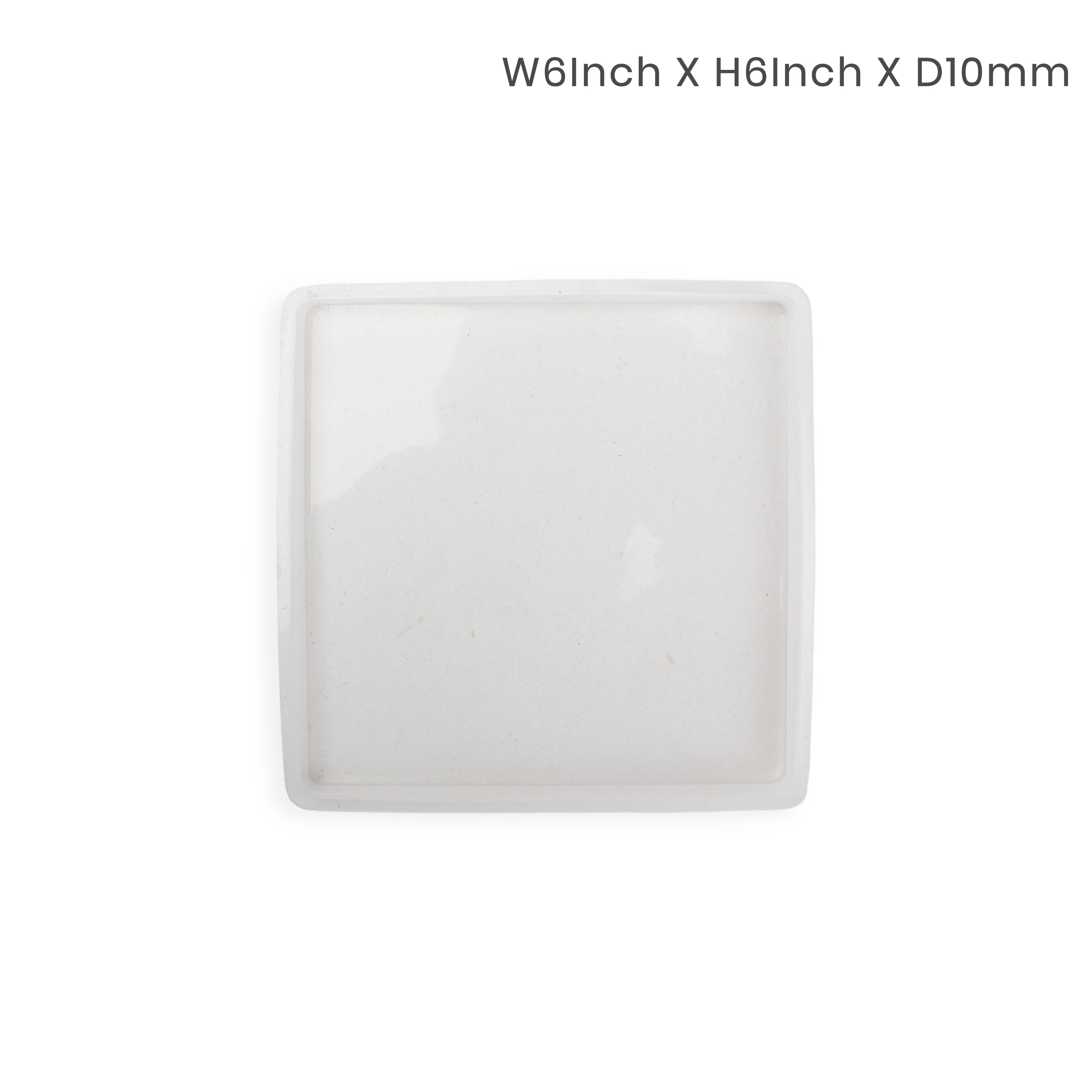 Silicone Mould Square Plain 6 X 6Inch X D10mm 1pc