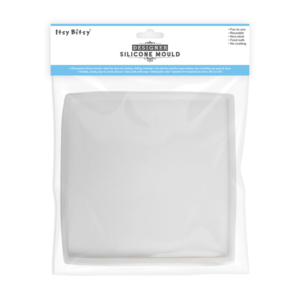 Silicone Mould Square Plain 8 X 8Inch X D10mm 1pc