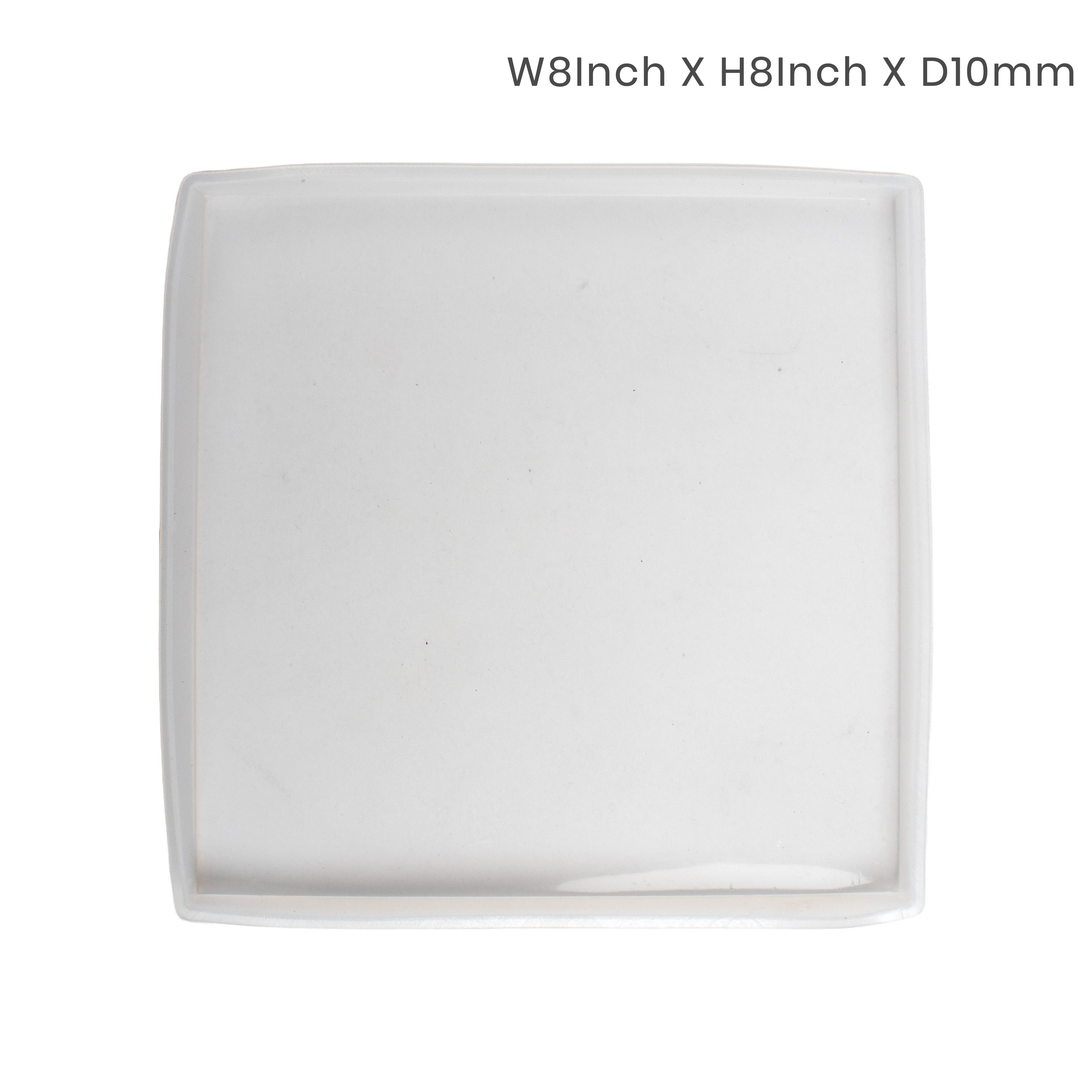 Silicone Mould Square Plain 8 X 8Inch X D10mm 1pc