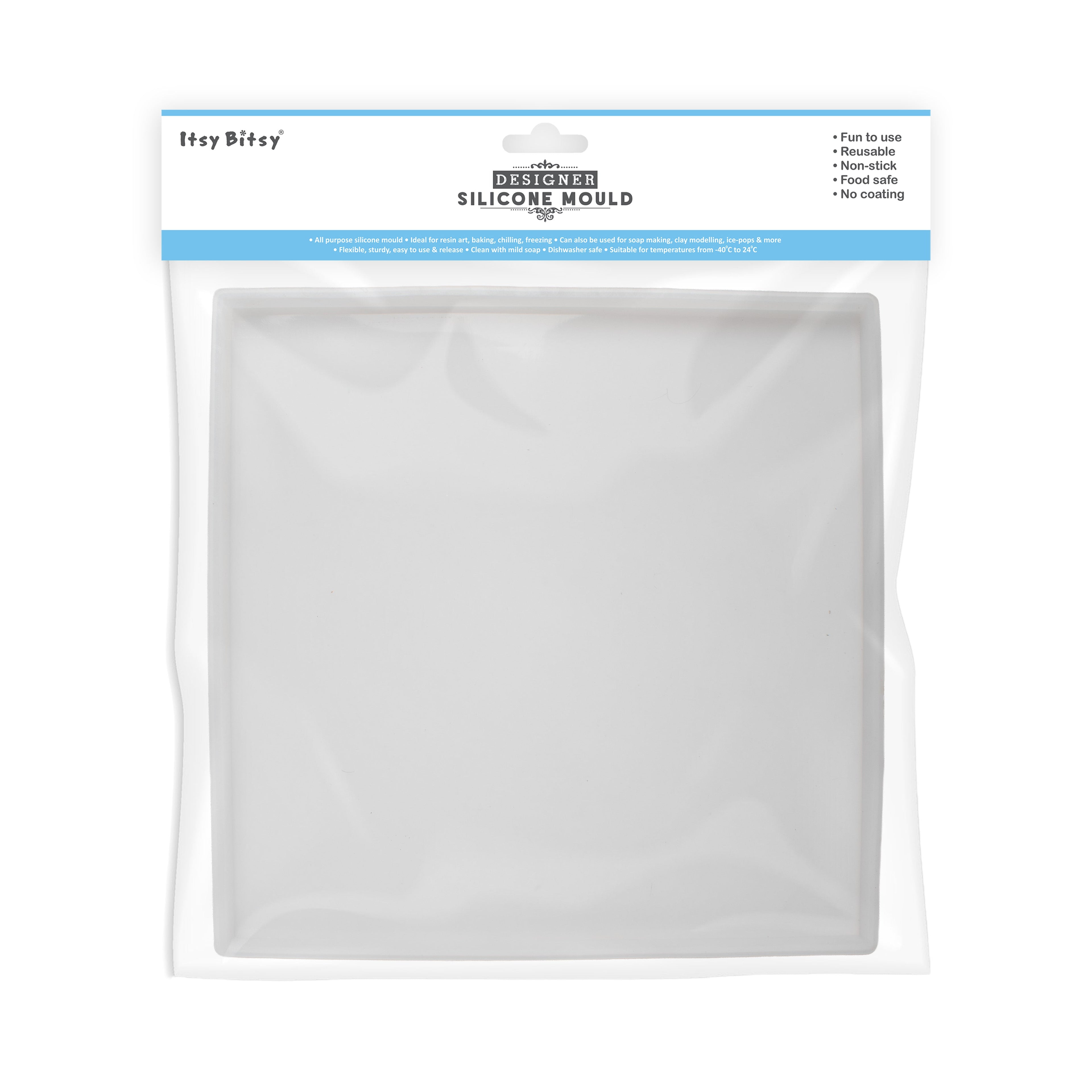 Silicone Mould Square Plain 10 X 10Inch X D10mm 1pc