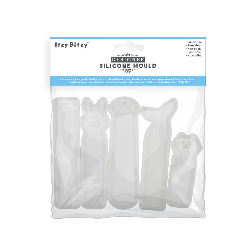 Silicone Mould Bookmark 15 cm X D4mm 5pcs Set