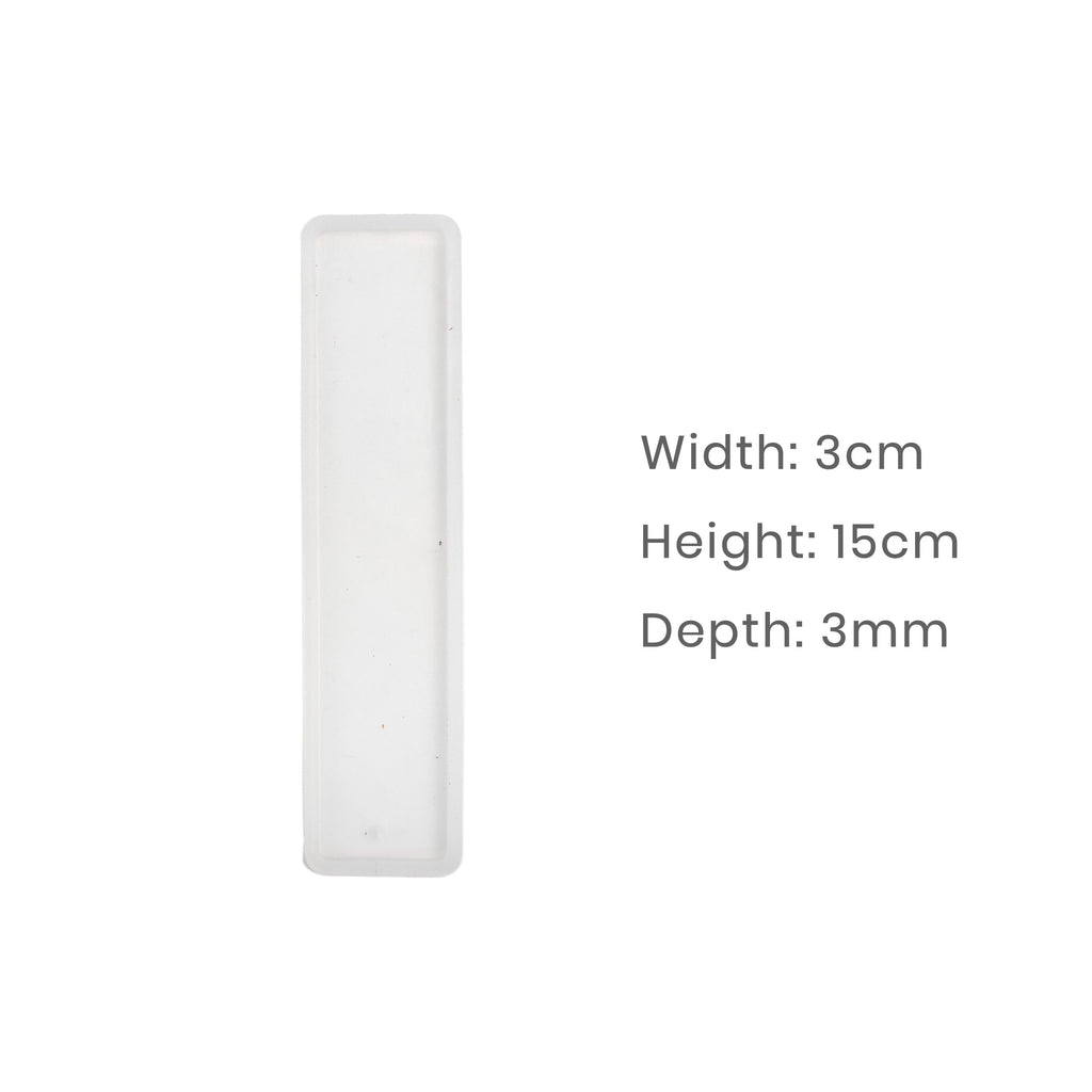 Silicone Mould Bookmark Rectangle 15 X 3cm X D3mm 1pc