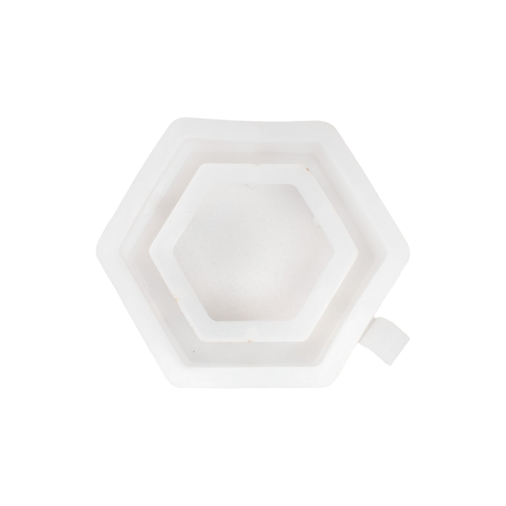 Silicone Mould Hexagon Planter With Tube 14 X D40mm 1pc