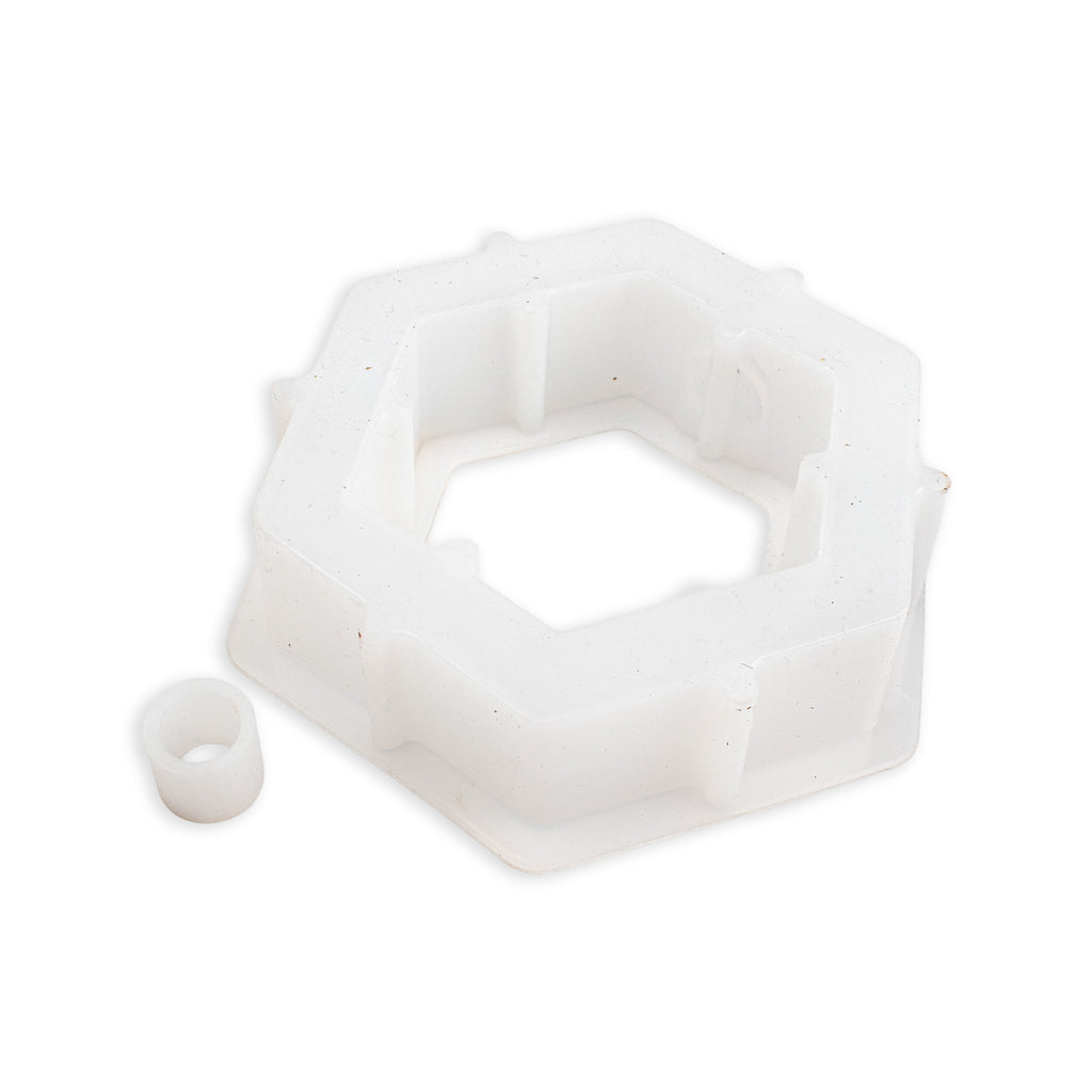 Silicone Mould Hexagon Planter With Tube 14 X D40mm 1pc