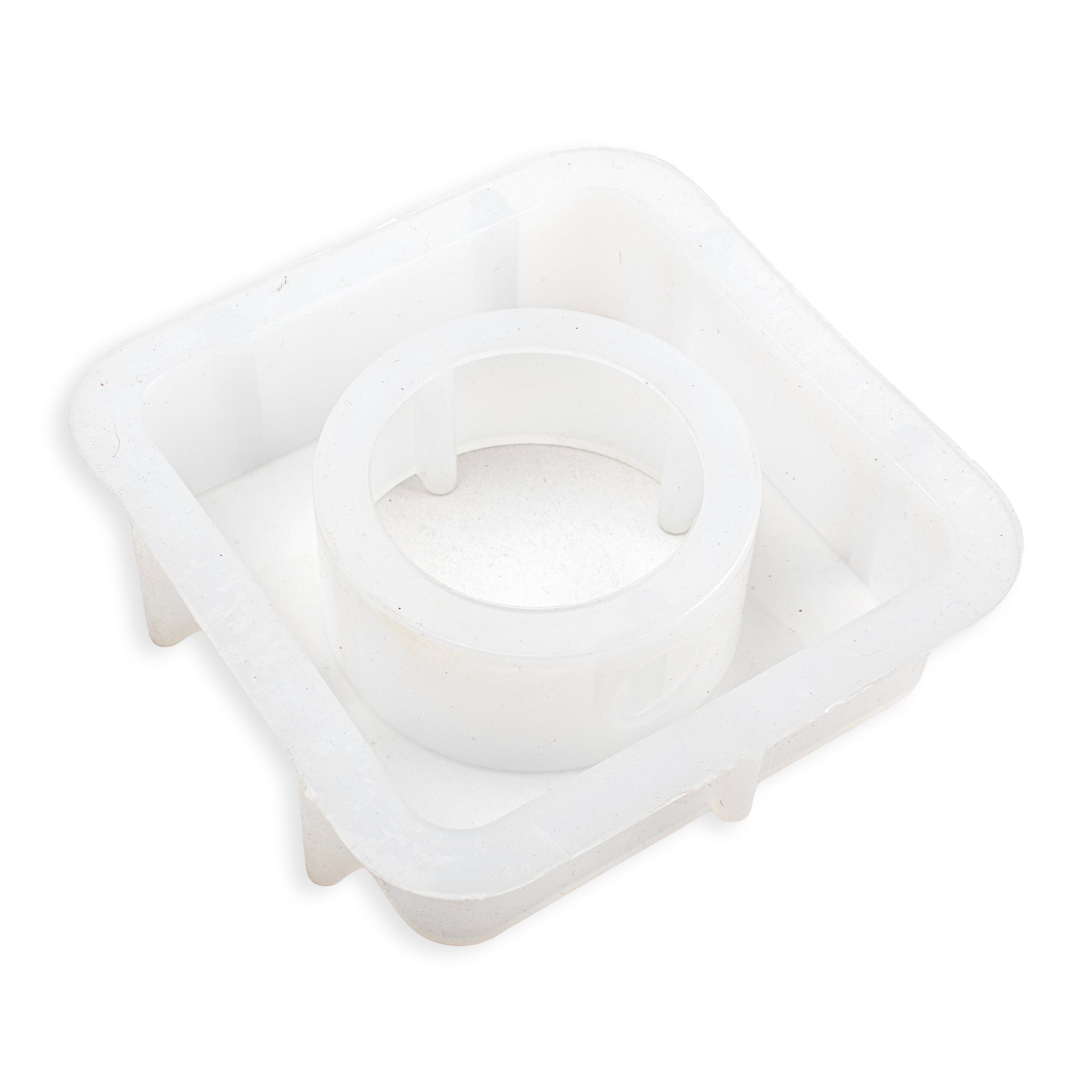 Silicone Mould Square Flower Vase with Holder 5 X 5Inch X D40mm 1pc