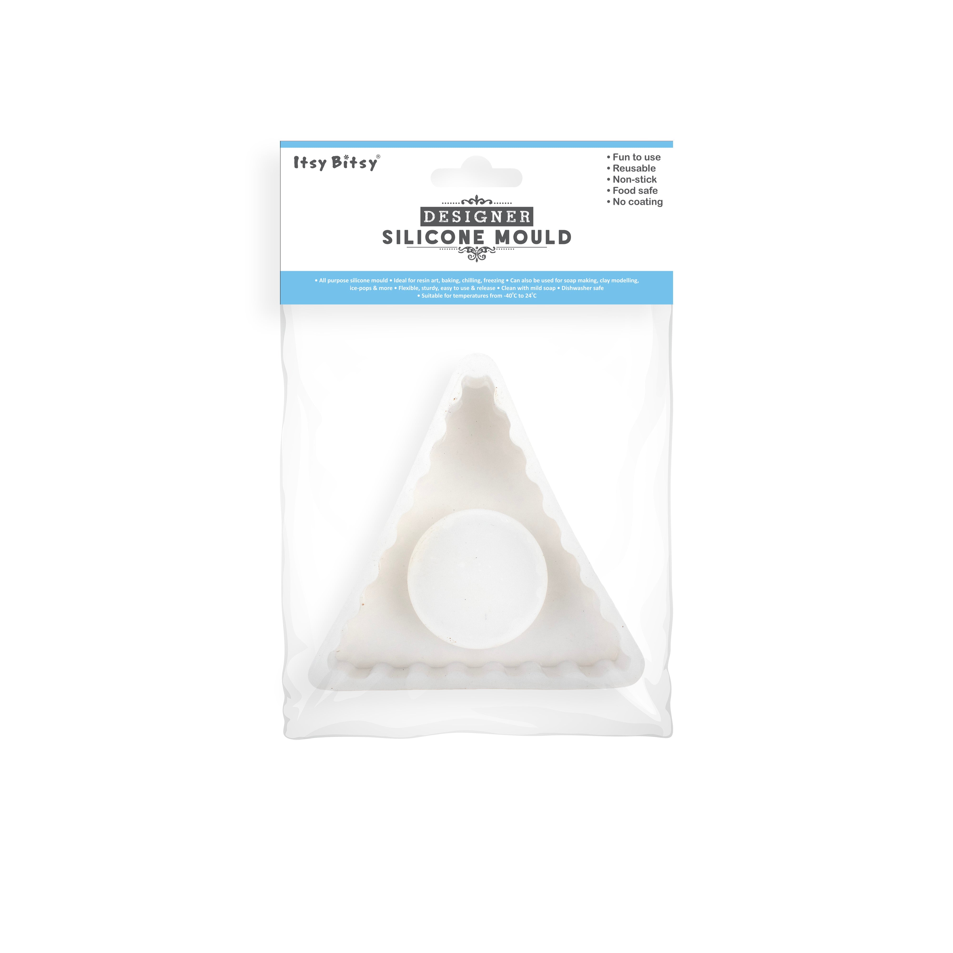 Silicone Mould Triangle T-light Candle 1pc