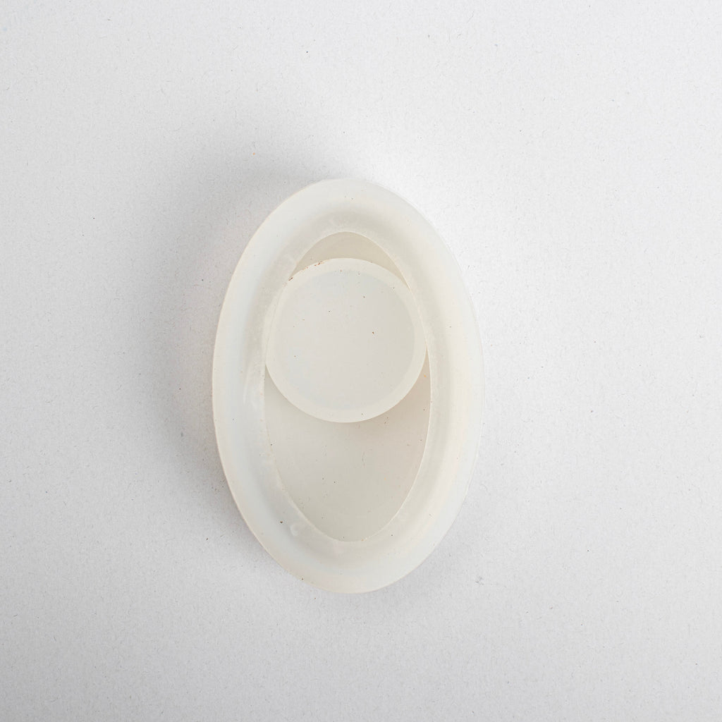 Silicone Mould Oval T-light Candle 1pc