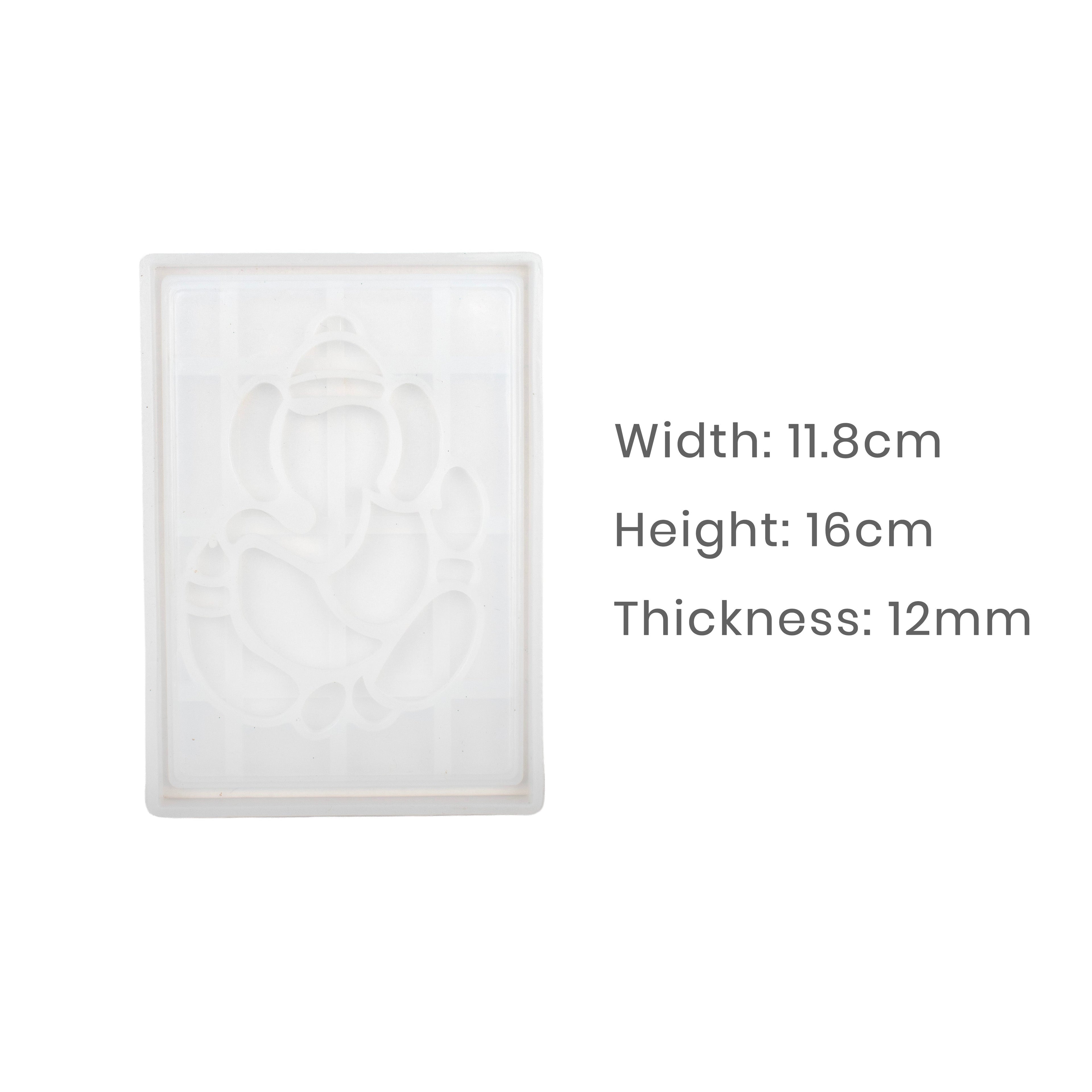 Silicone Mould Ganesha 16 X 11.16 cm X D12mm 1pc