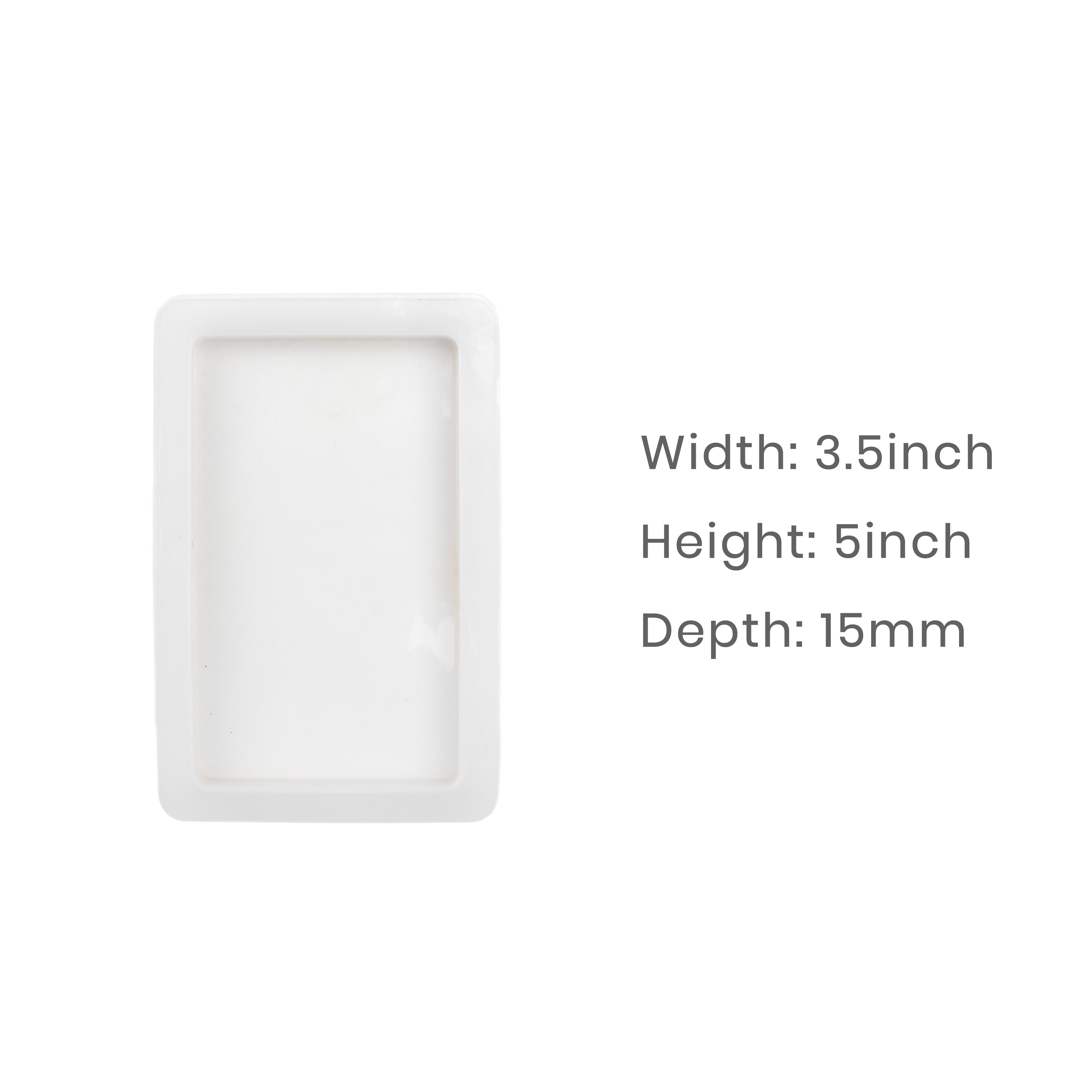 Silicone Mould Rectangle Tray 3.5 X 5 Inch X D15mm 1pc