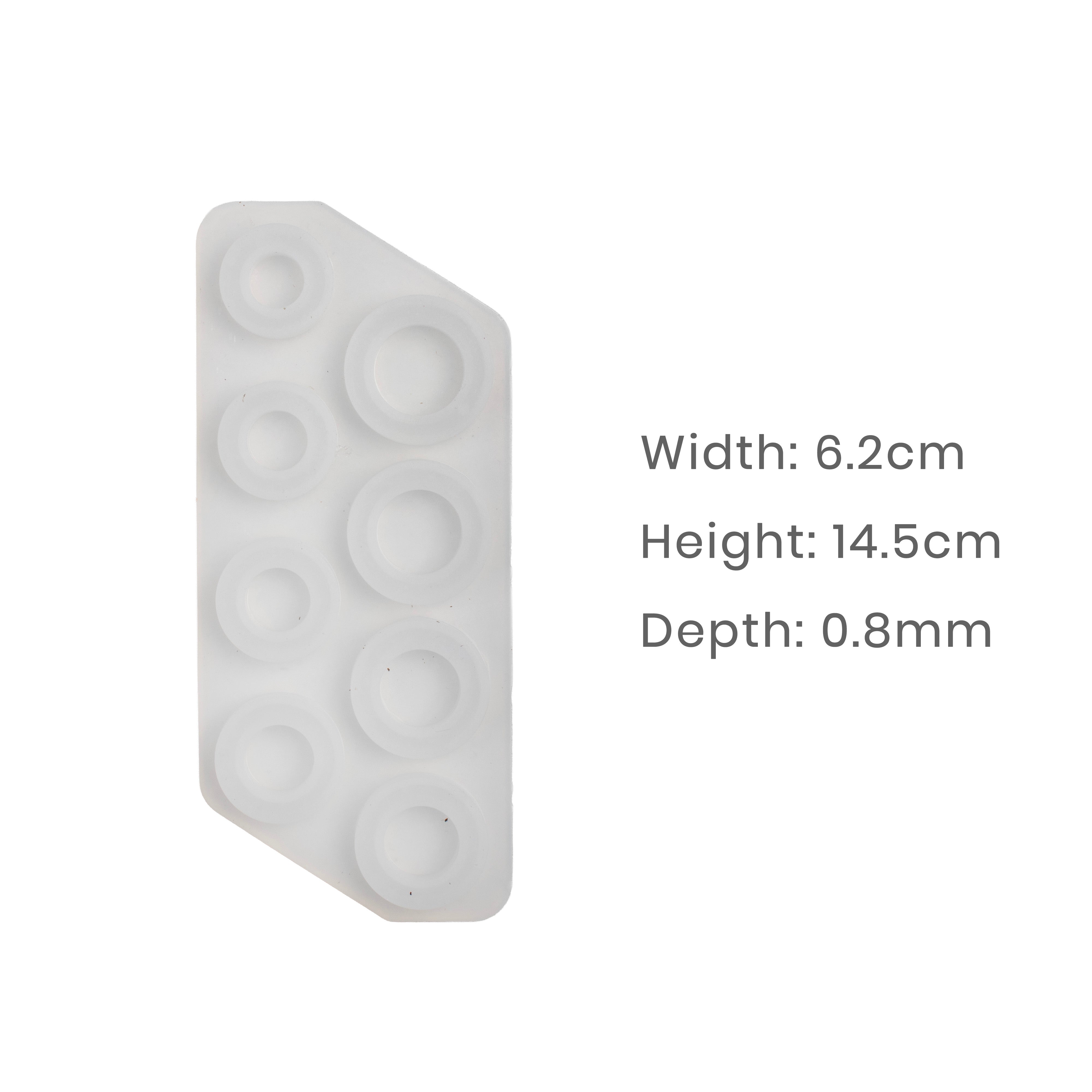 Silicone Mould Finger Ring 8 Cavity 1pc