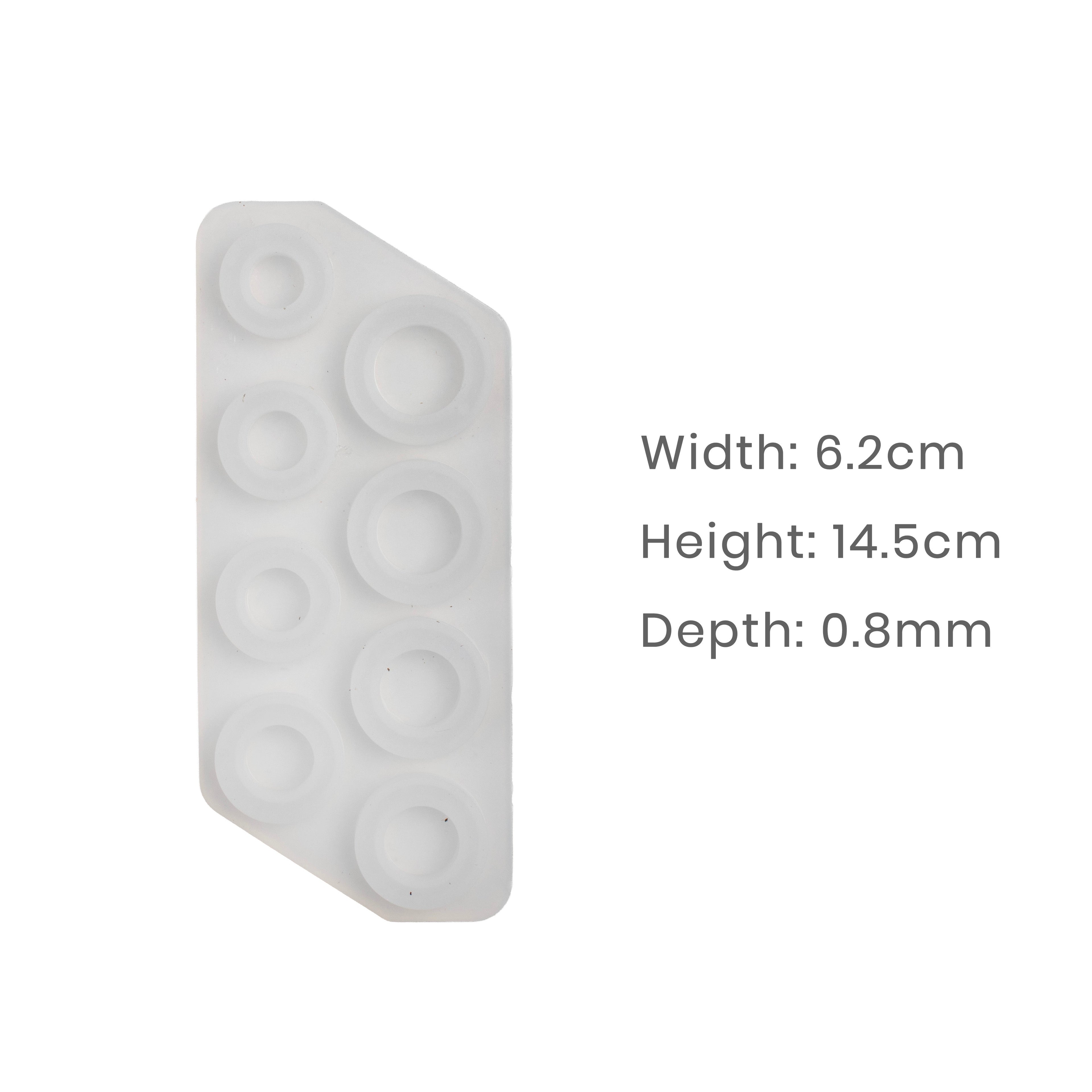 Silicone Mould Finger Ring 8 Cavity 1pc