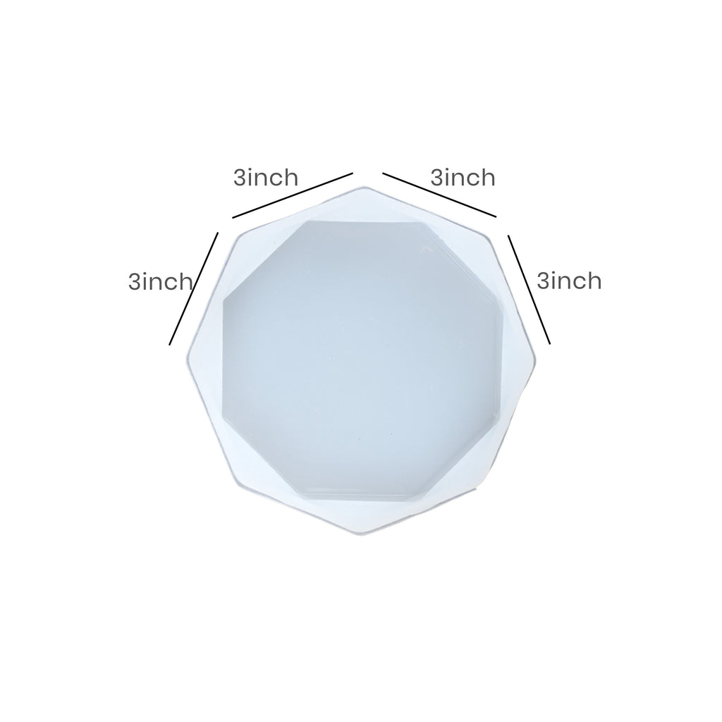Silicone Mould Diamond Coaster 3Inch X D4mm 1pc