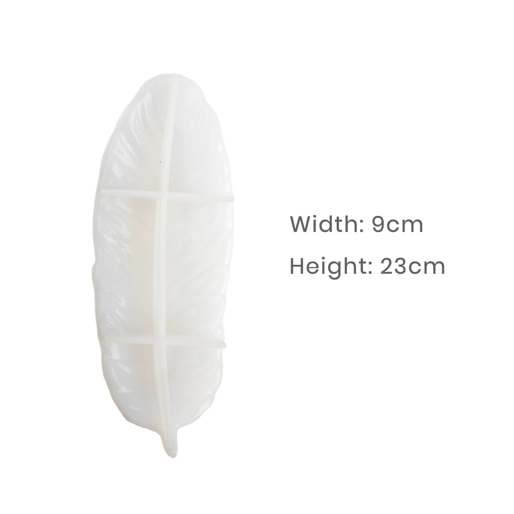 Silicone Mould Feather Trinket Tray 9 X 23cm 1pc