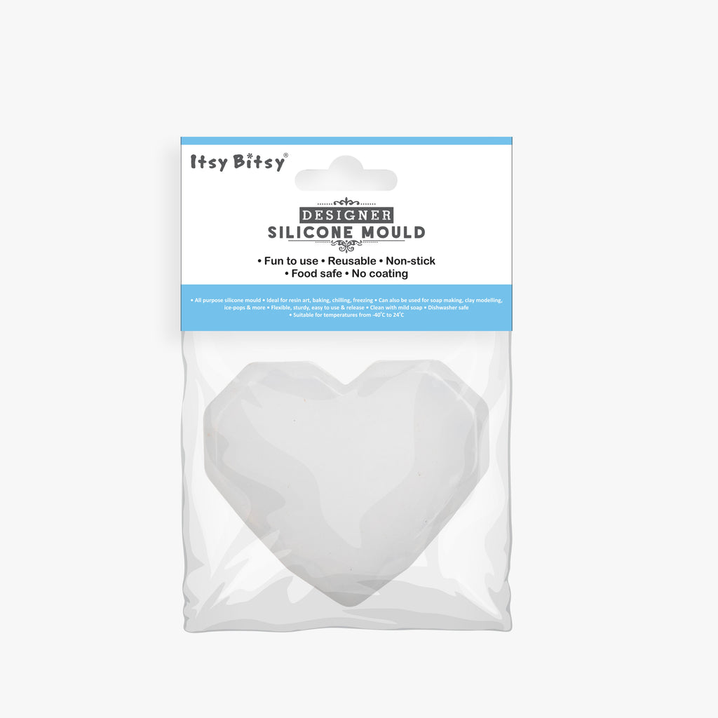 Silicone Mould Heart Wavy Edge 3Inch X D10mm 1pc