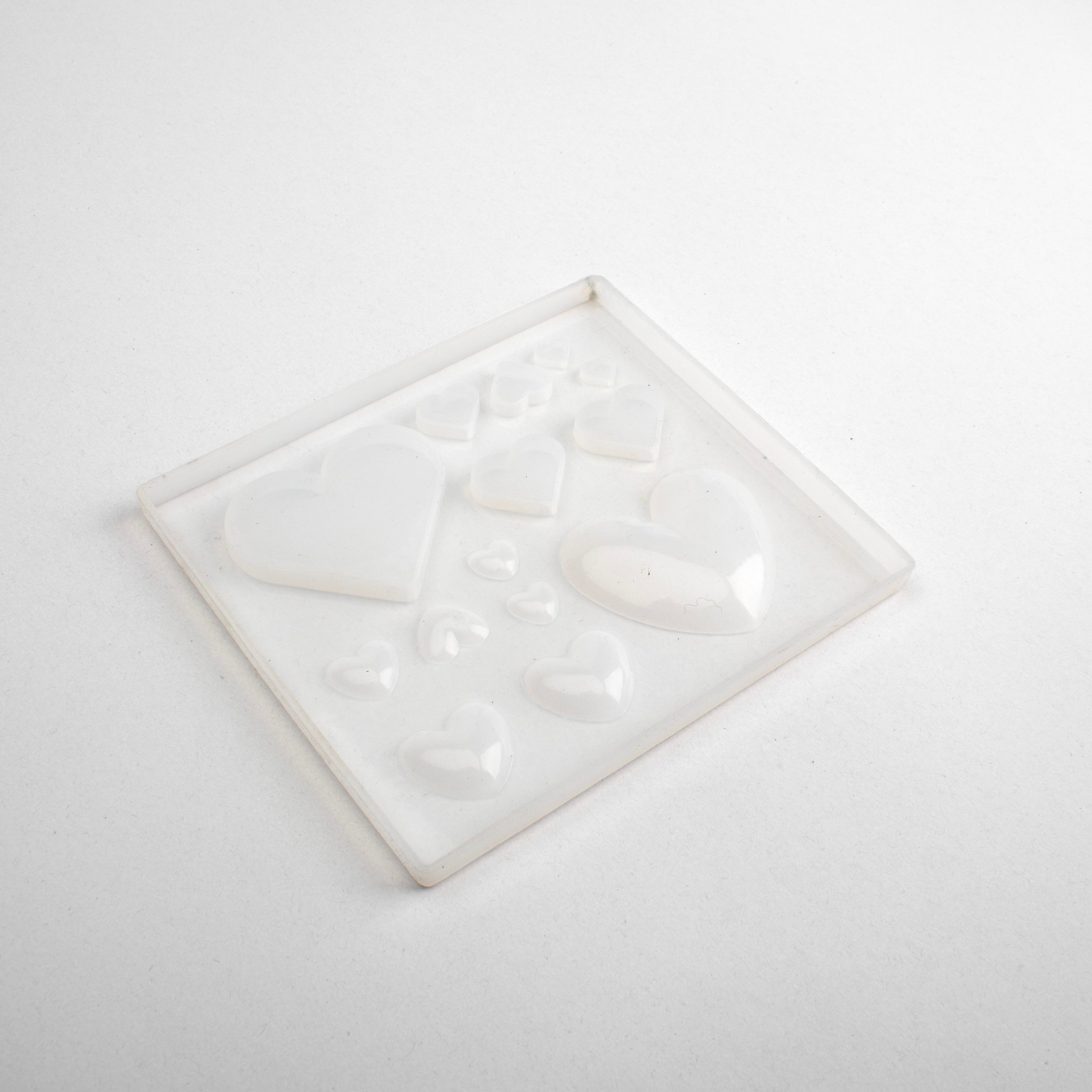 Silicone Multi-heart mould 5Inch X 5.5Inch X D5mm 1pc