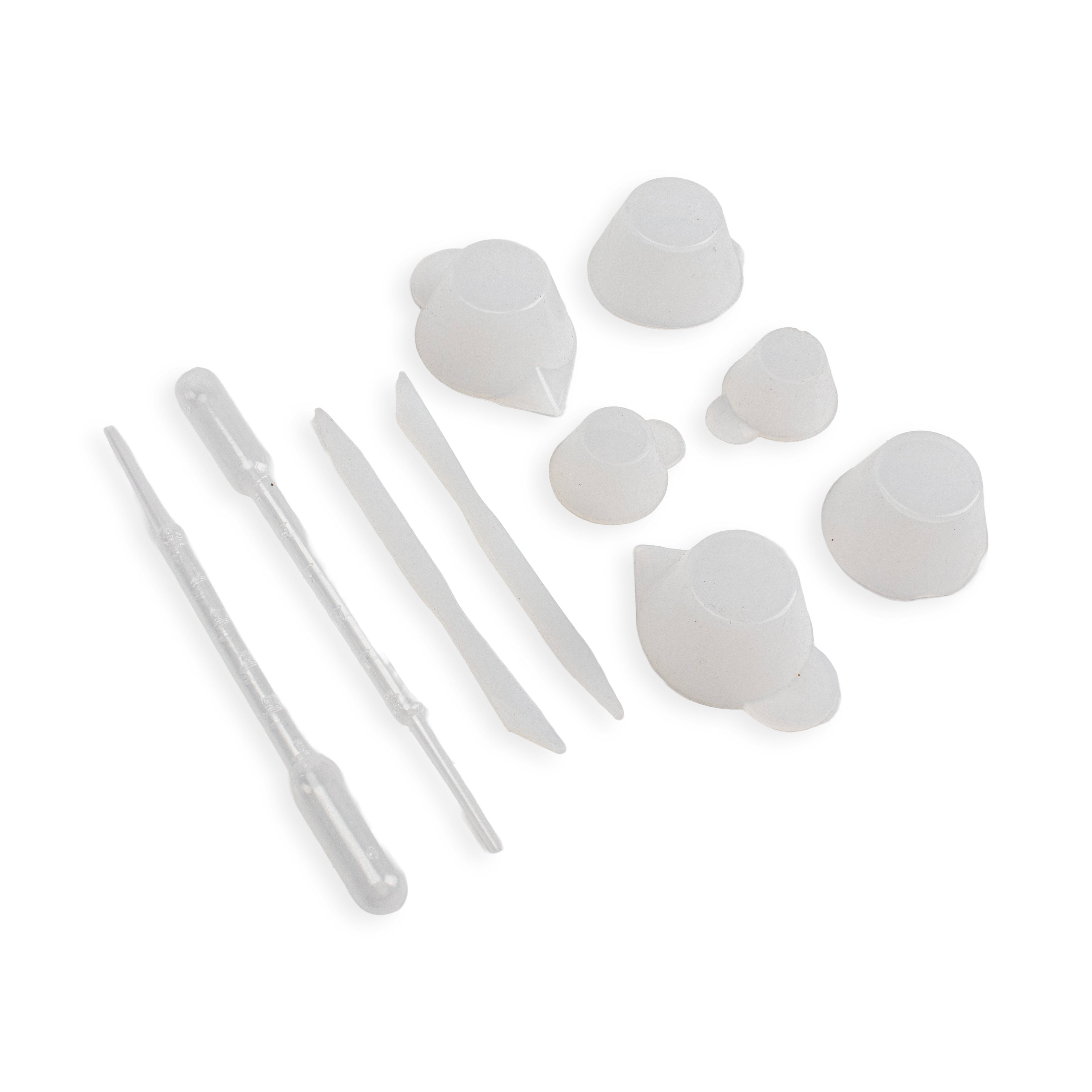 Silicone Mould Assorted Cups Sticks with Droppers 10pc Set