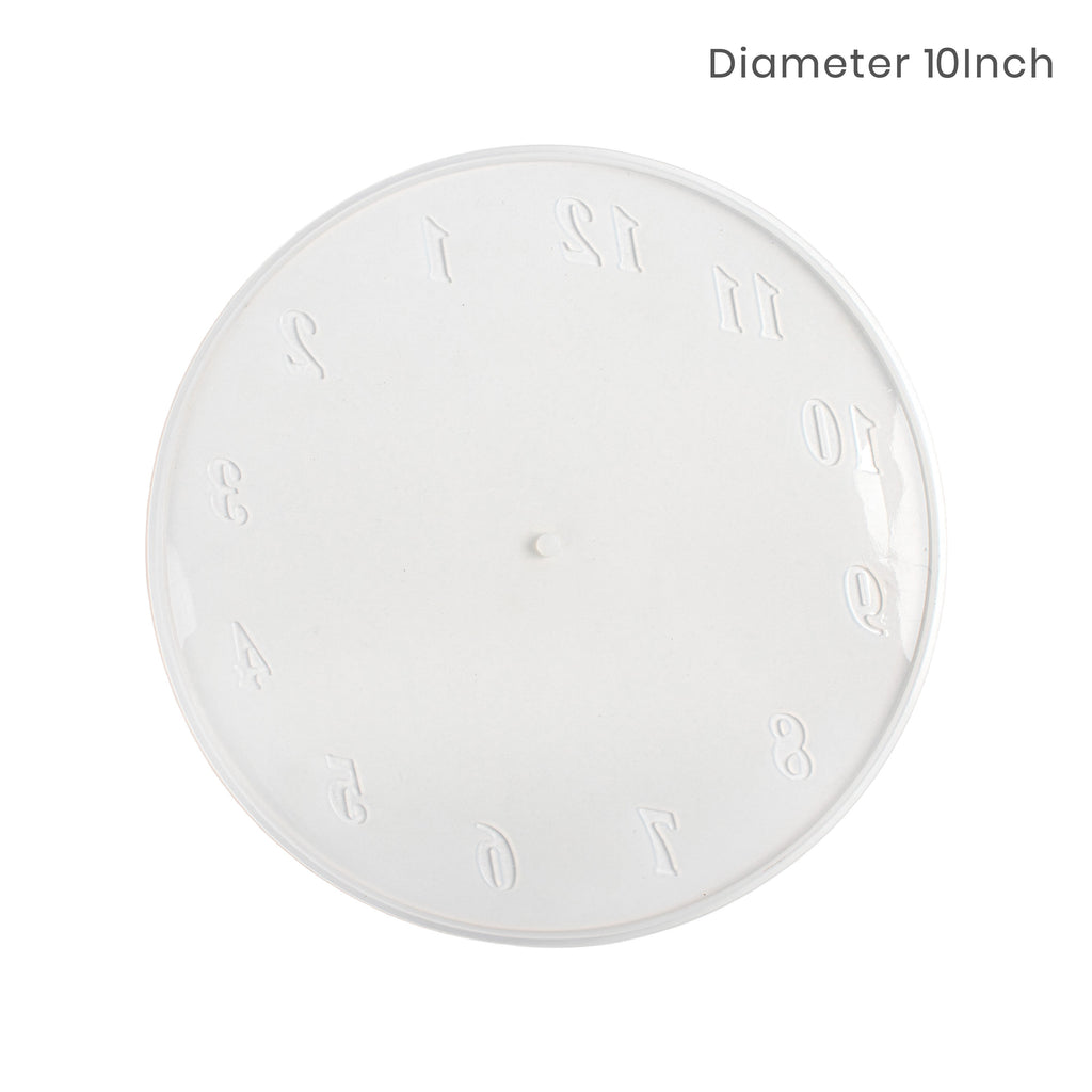 Silicone Mould Clock with Numbers 10Inch 1pc