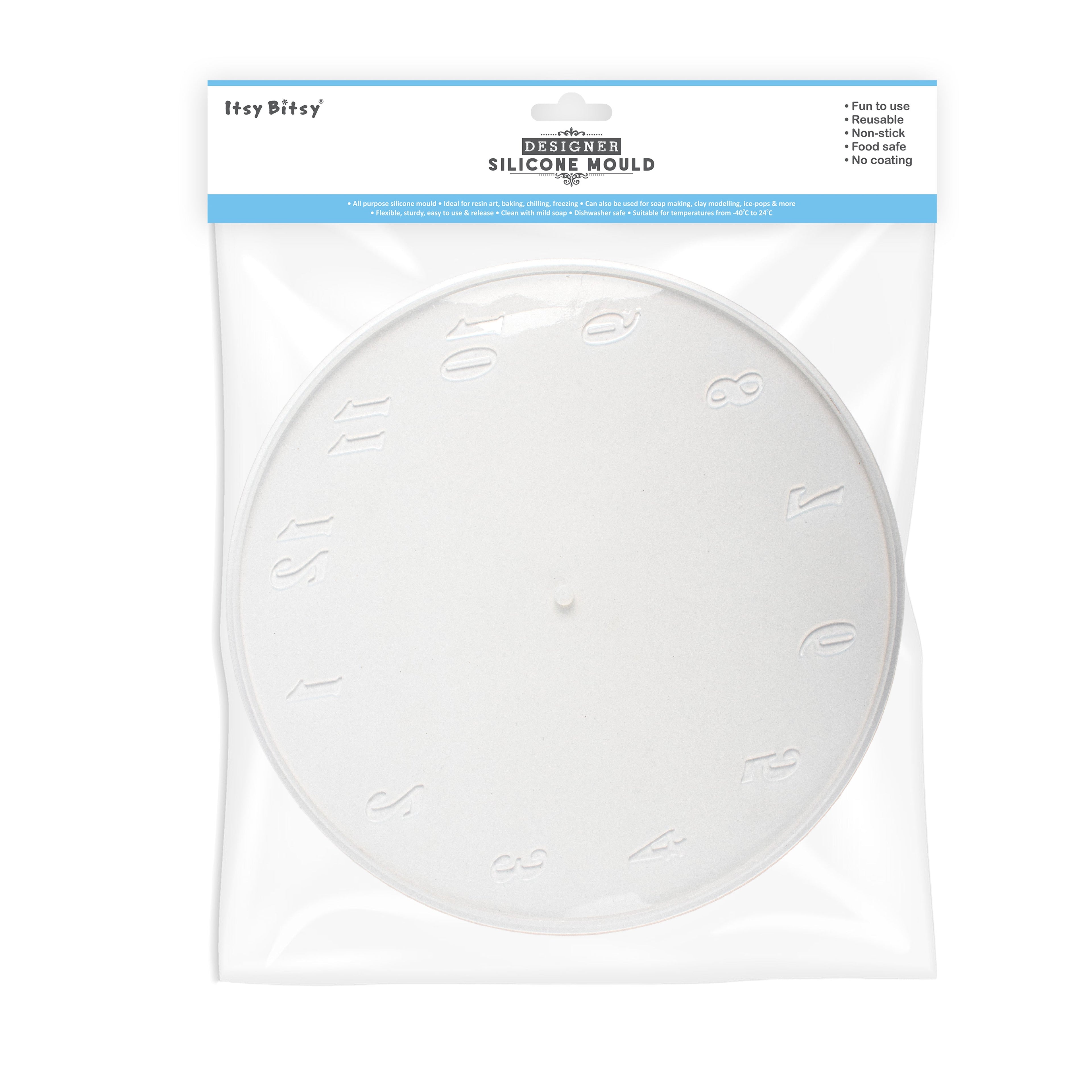 Silicone Mould Clock with Numbers 12Inch 1pc