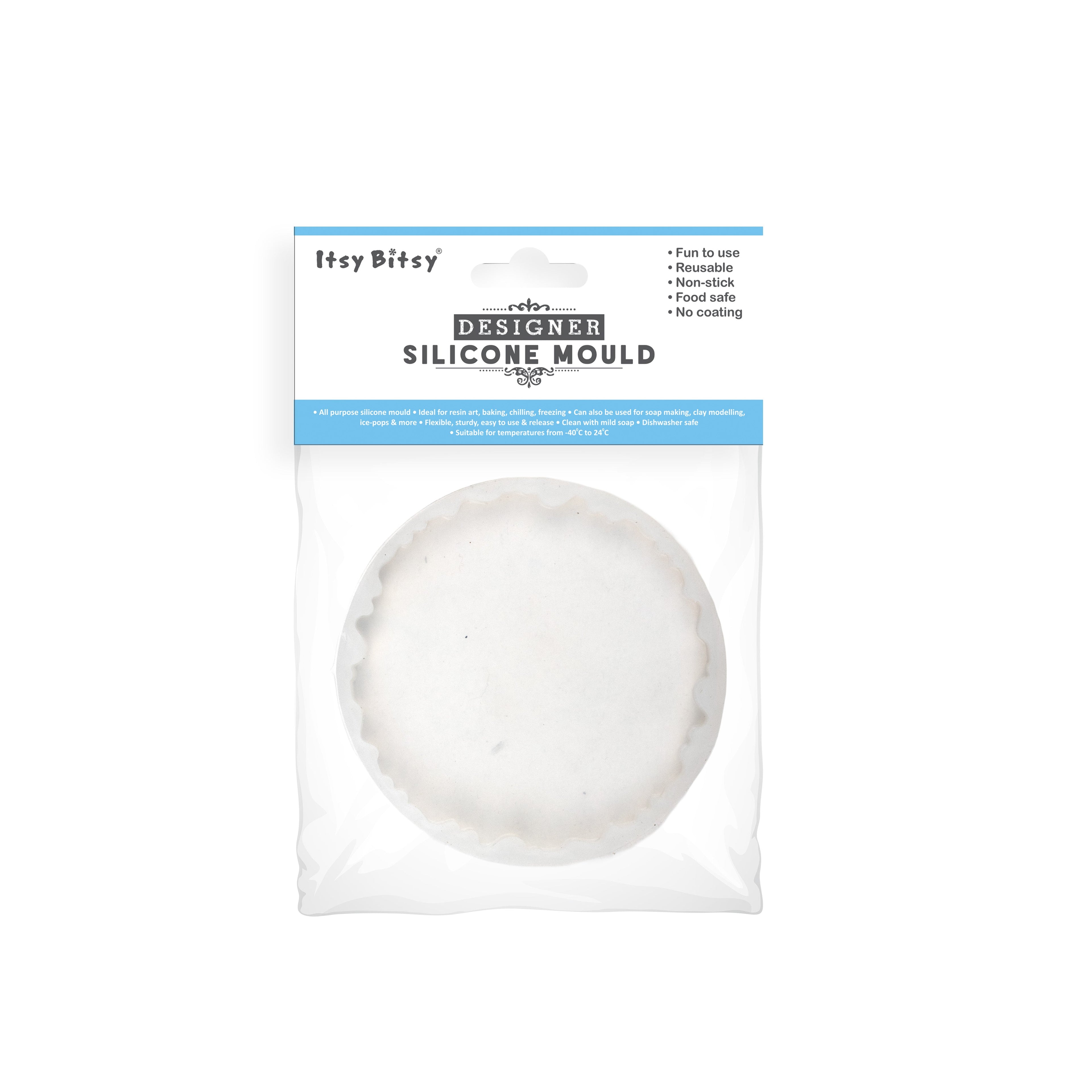 Silicone Mould Agate Round 3Inch X D6mm 1pc