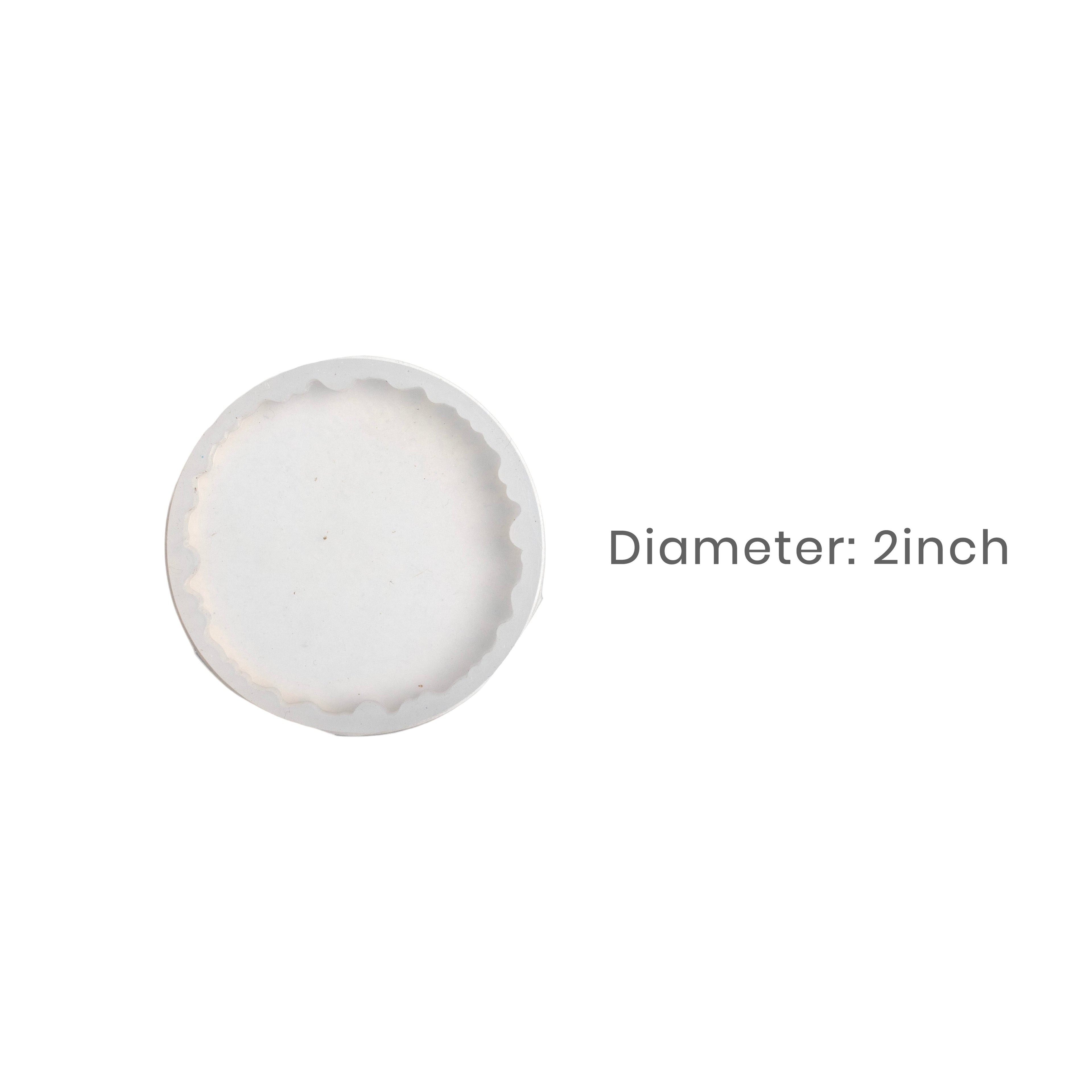 Silicone Mould Agate Round Mould 2Inch X D6mm 1pc