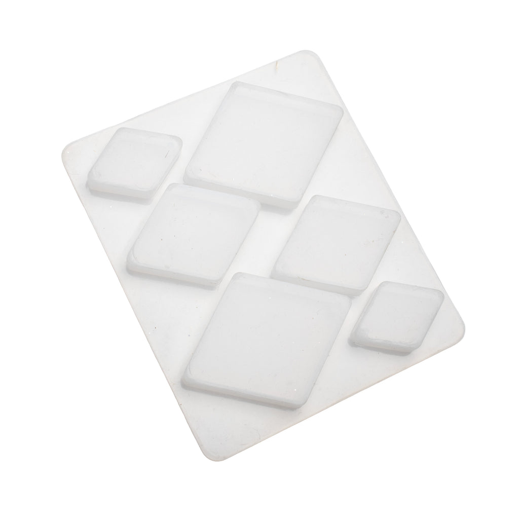 Silicone Mould Assorted Rhombus 6 cavity 10.8 X 8.6cm X D6mm 1pc