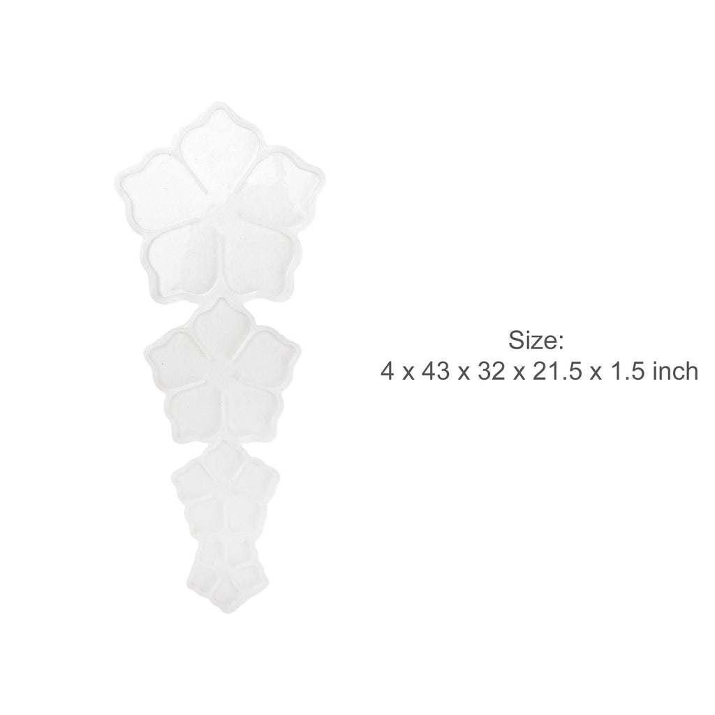 Silicone Mould 4 In 1 Flower Mould 4 X 43X 32 X 21.5 X 1.5Inch 1pc
