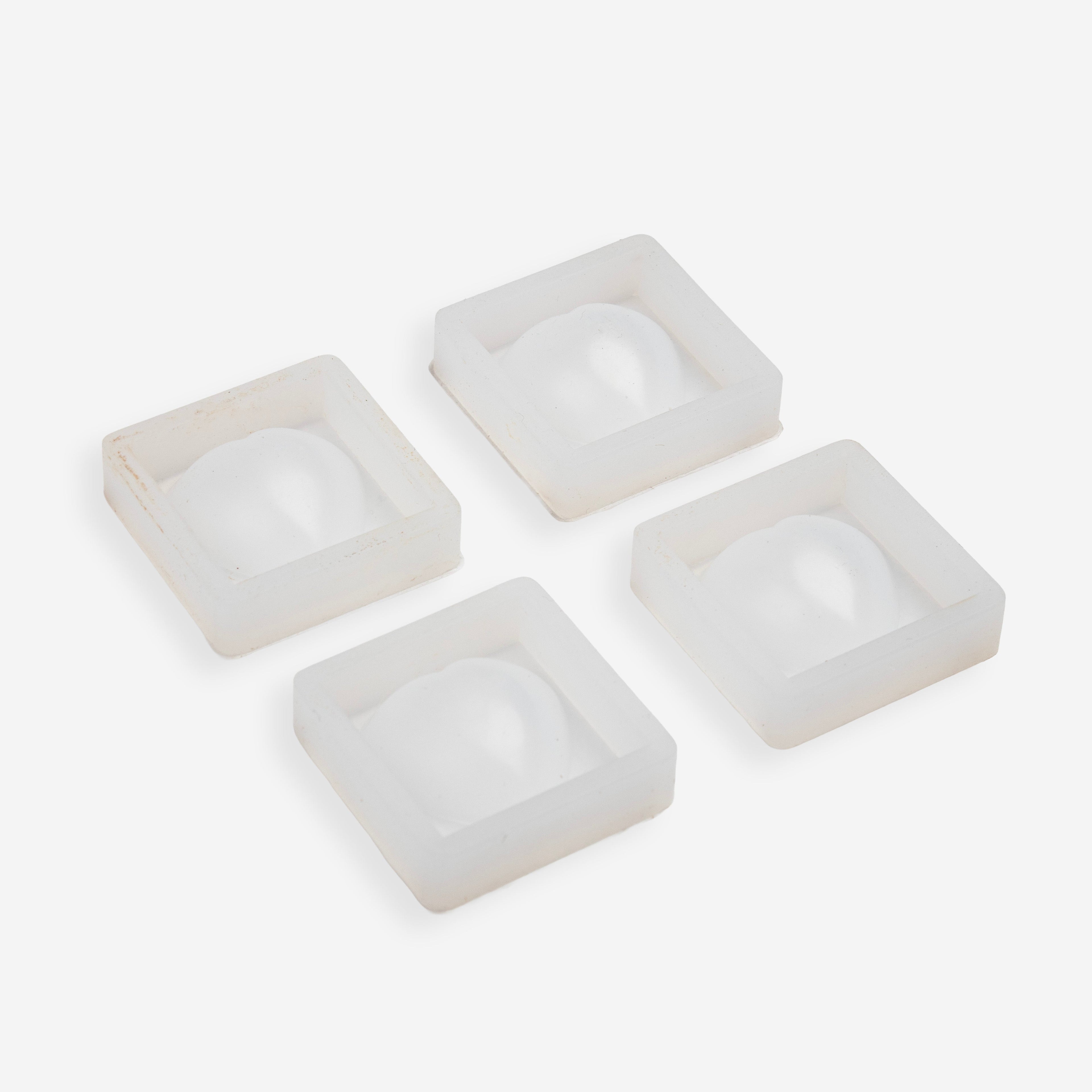 Silicone Mould Heart Locket 3.3 X 3.3cm X D6mm 4pc Set
