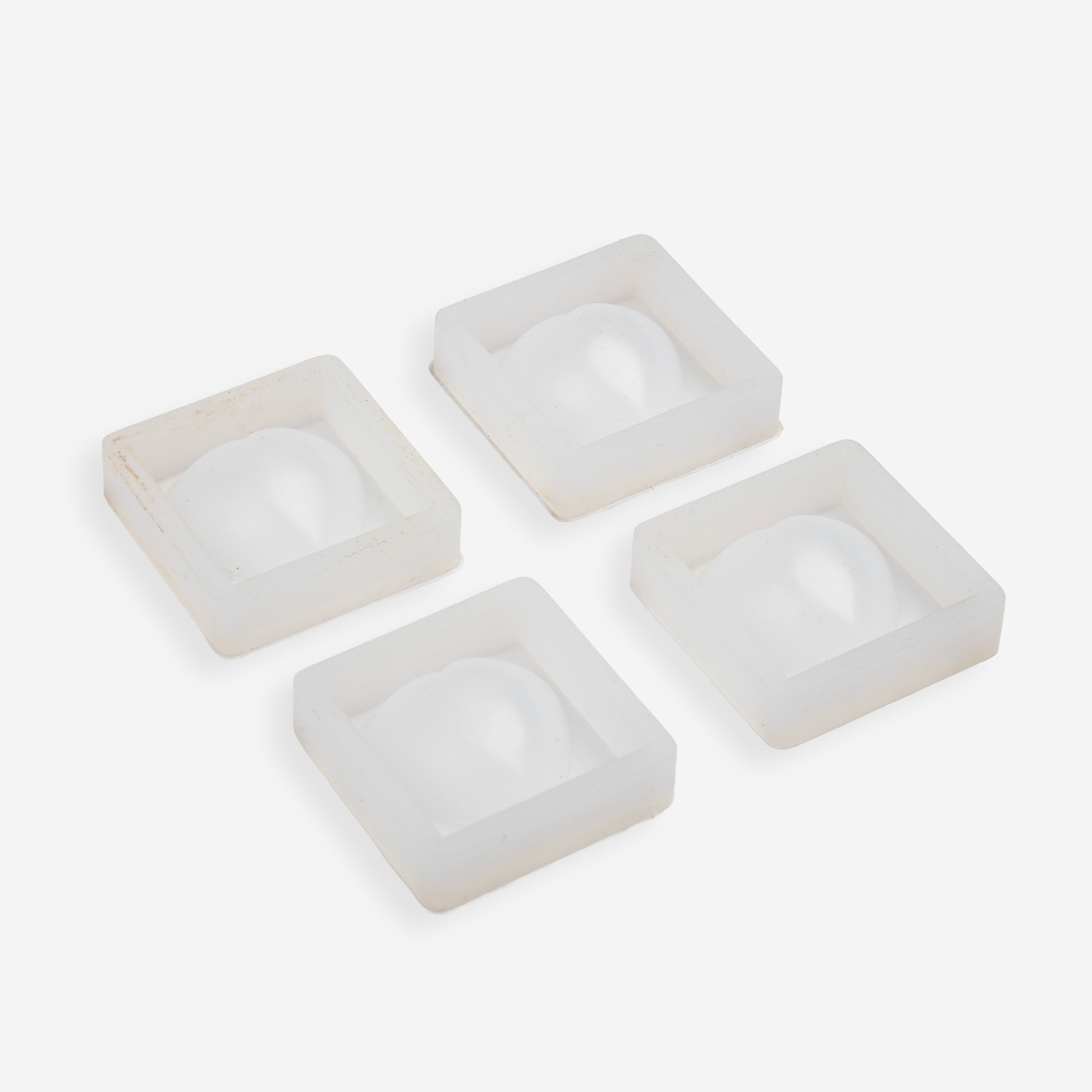 Silicone Mould Heart Locket 3.3 X 3.3cm X D6mm 4pc Set