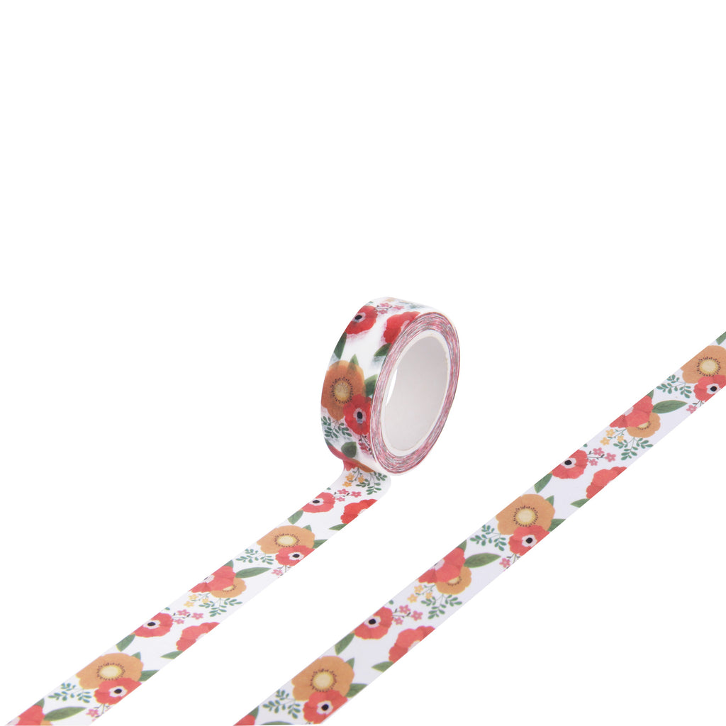 Washi Tape Summer Flora 15mmx10Mtr 1Roll