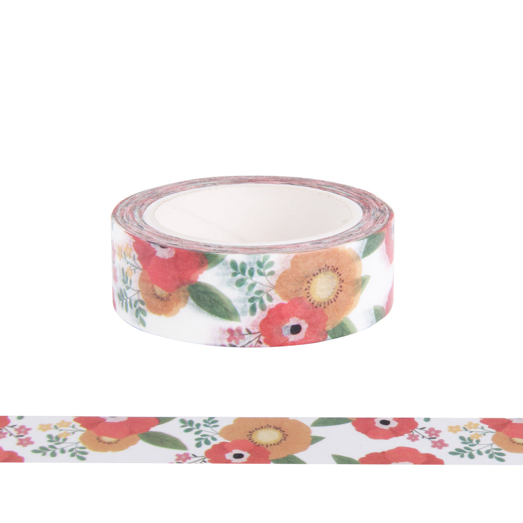 Washi Tape Summer Flora 15mmx10Mtr 1Roll