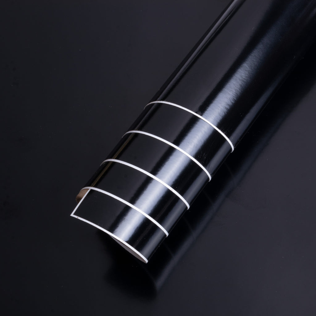 Vinyl Glossy Black 12Inch X 2ft 1Roll