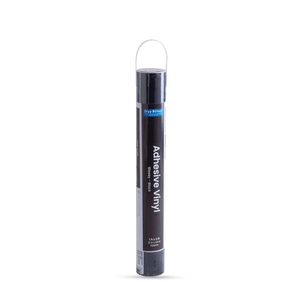 Vinyl Glossy Black 12Inch X 2ft 1Roll
