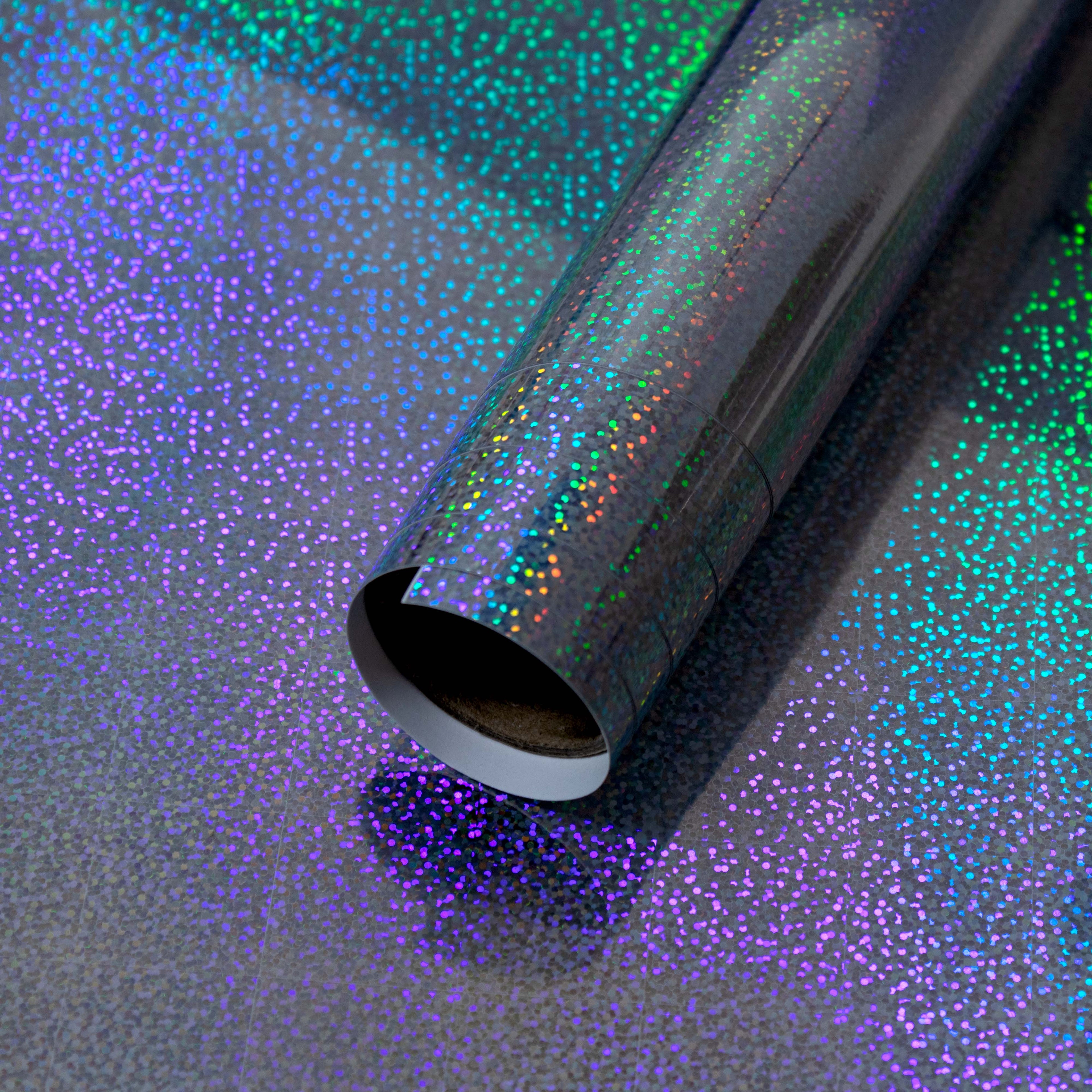 Vinyl Holographic Glitter Silver 12Inch X 2ft 1Roll