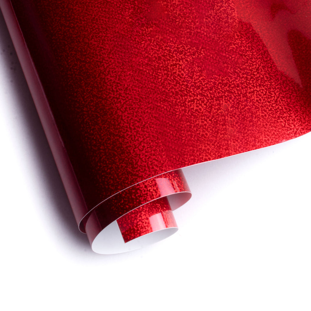 Vinyl Holographic Glitter Glitter Red 12Inch X 2ft 1Roll