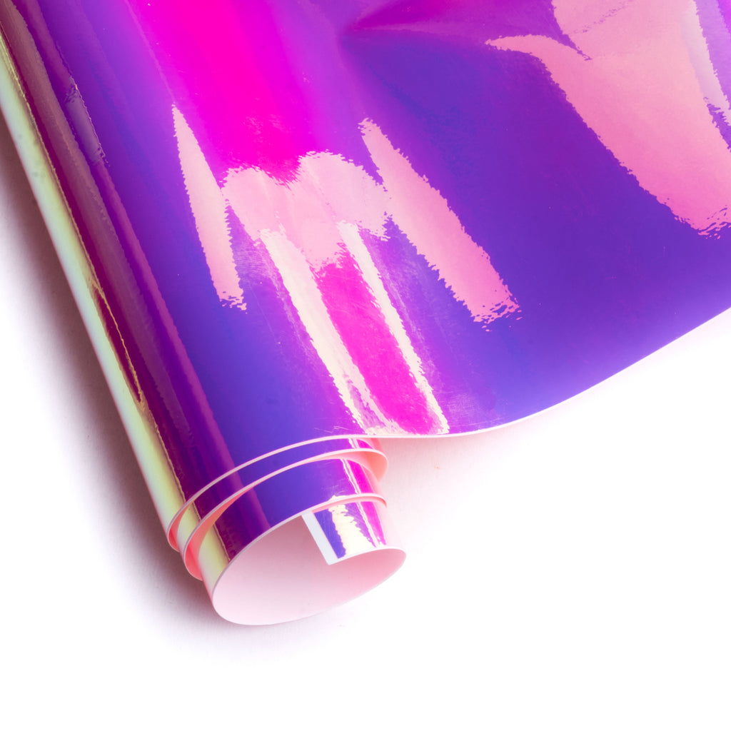Vinyl Holographic Opal Pink 12Inch X 2ft 1Roll