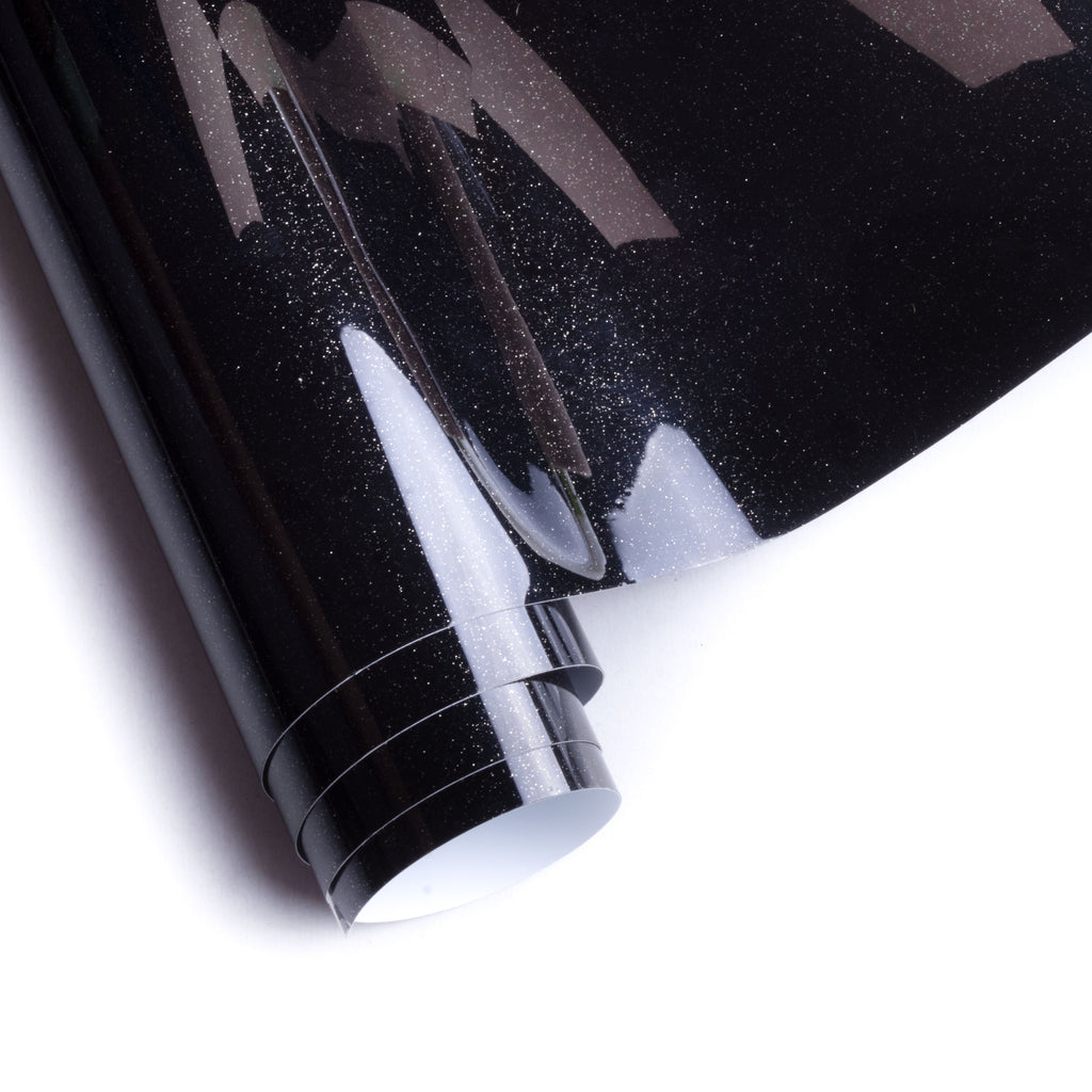Vinyl Ultra Glitter Black 12Inch X 2ft 1Roll