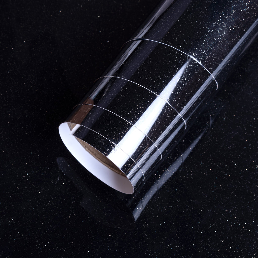Vinyl Ultra Glitter Black 12Inch X 2ft 1Roll
