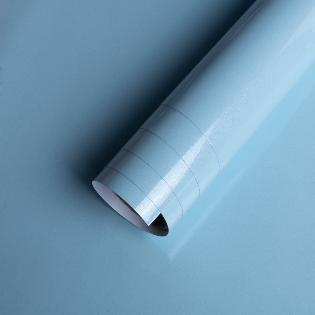 Vinyl Pearl Sparkle Light Blue 12Inch X 2ft 1Roll