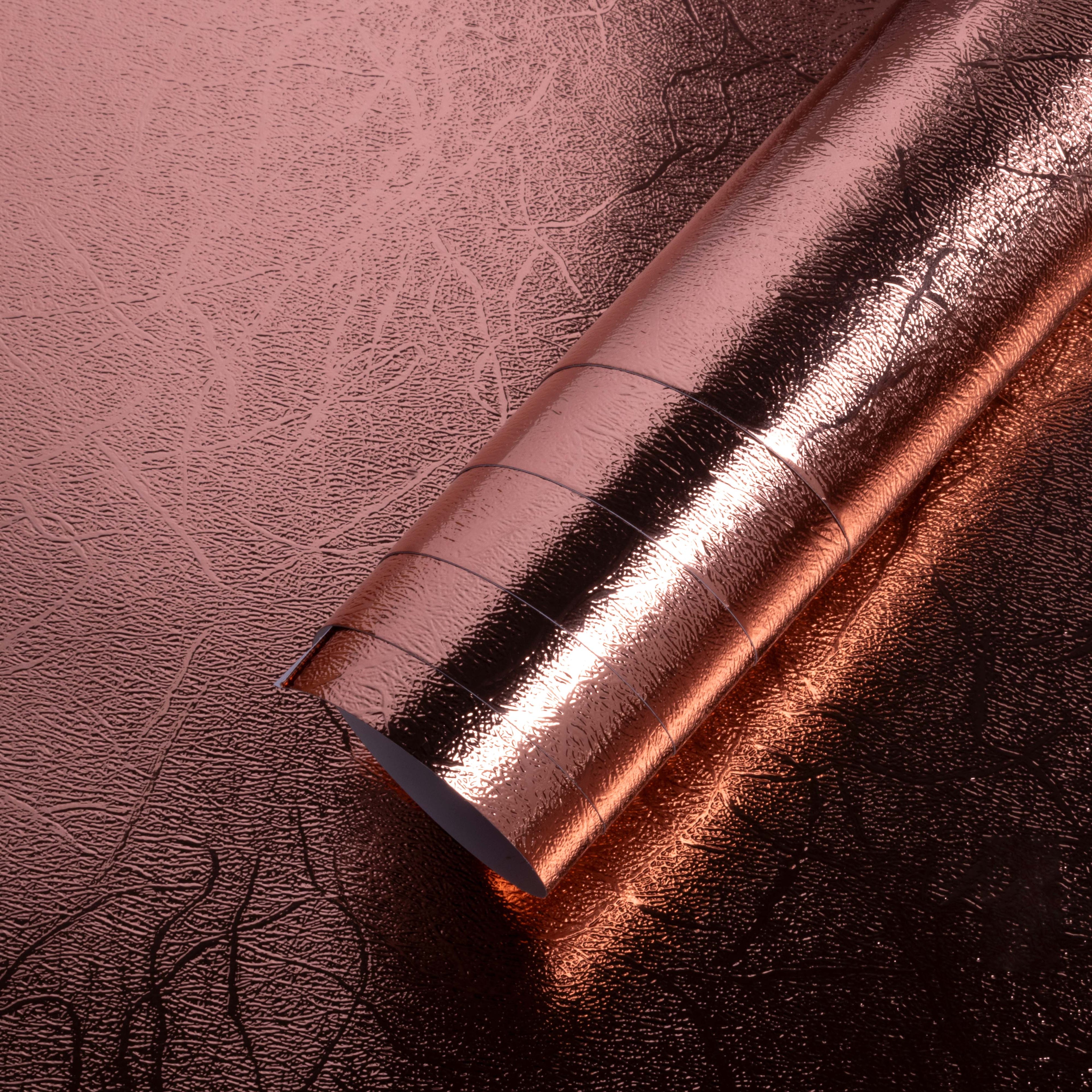 Vinyl Metallic Leather Rose Gold 12Inch X 2ft 1Roll