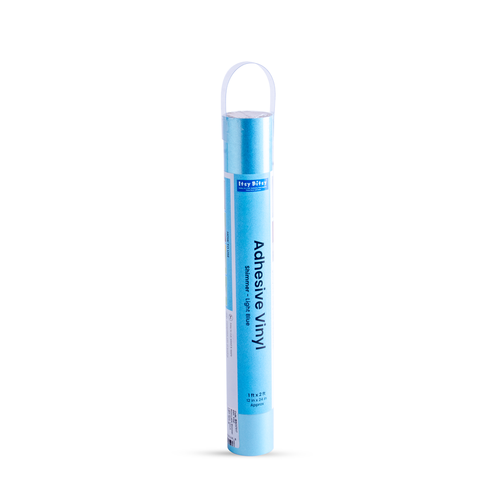 Adhesive Vinyl - Light Blue Shimmer, 12Inch X 2ft Roll