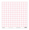 Printed Cardstock |  12 X 12inch |  Gingham Check Pink | 250gsm | 1Sheet