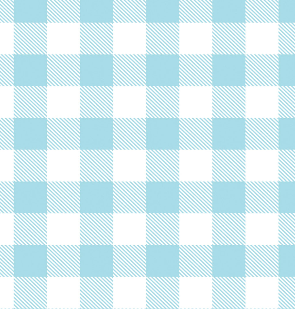 Printed Cardstock |  12 X 12inch |  Gingham Check Light Blue | 250gsm | 1Sheet