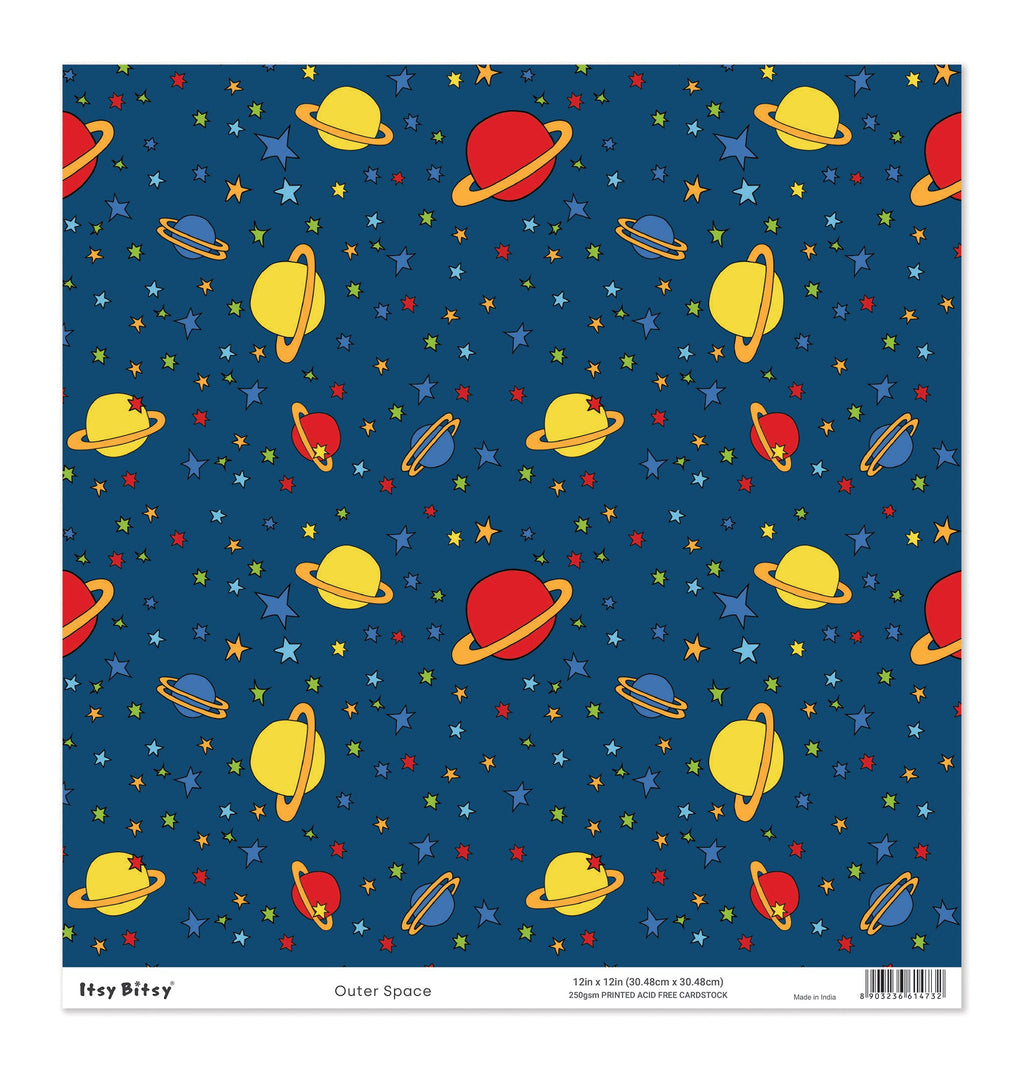Printed Cardstock |  12 X 12inch |  Outer Space | 250gsm | 1Sheet