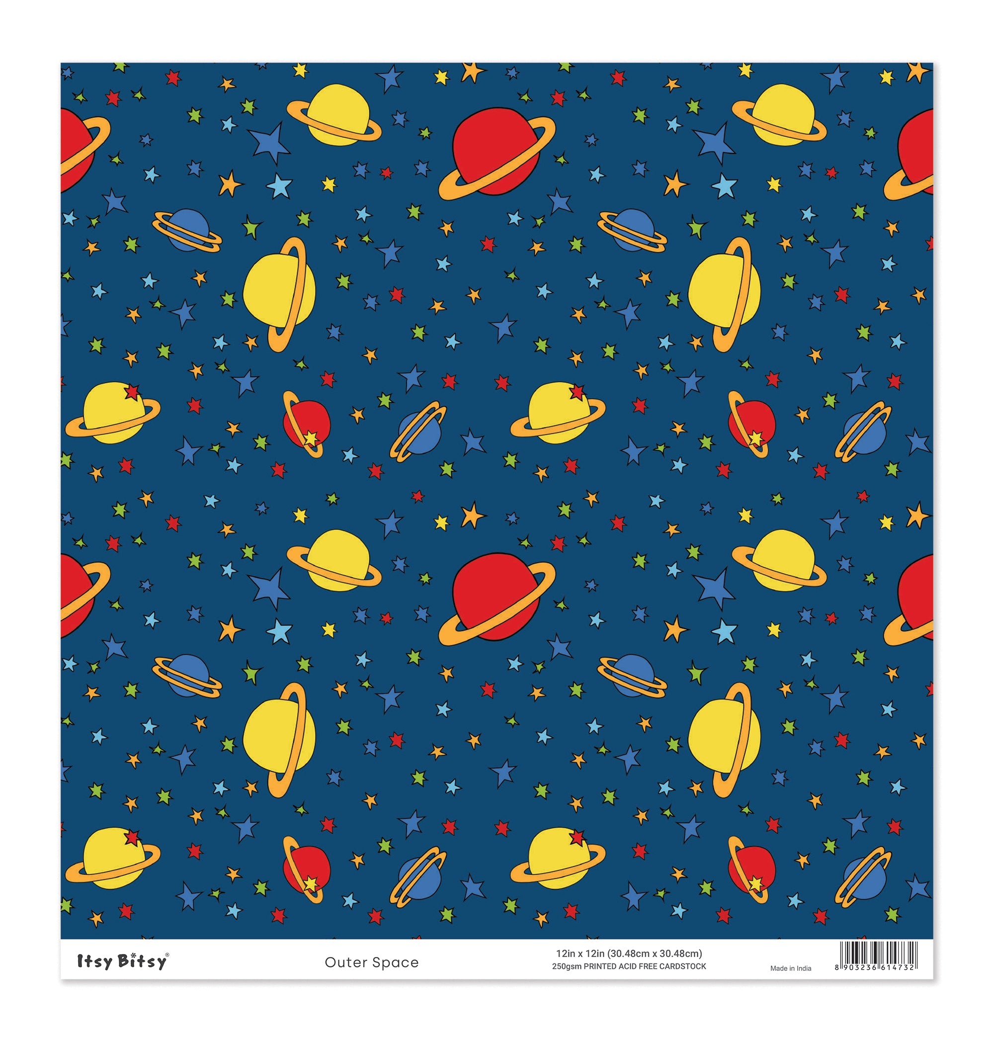 Printed Cardstock |  12 X 12inch |  Outer Space | 250gsm | 1Sheet